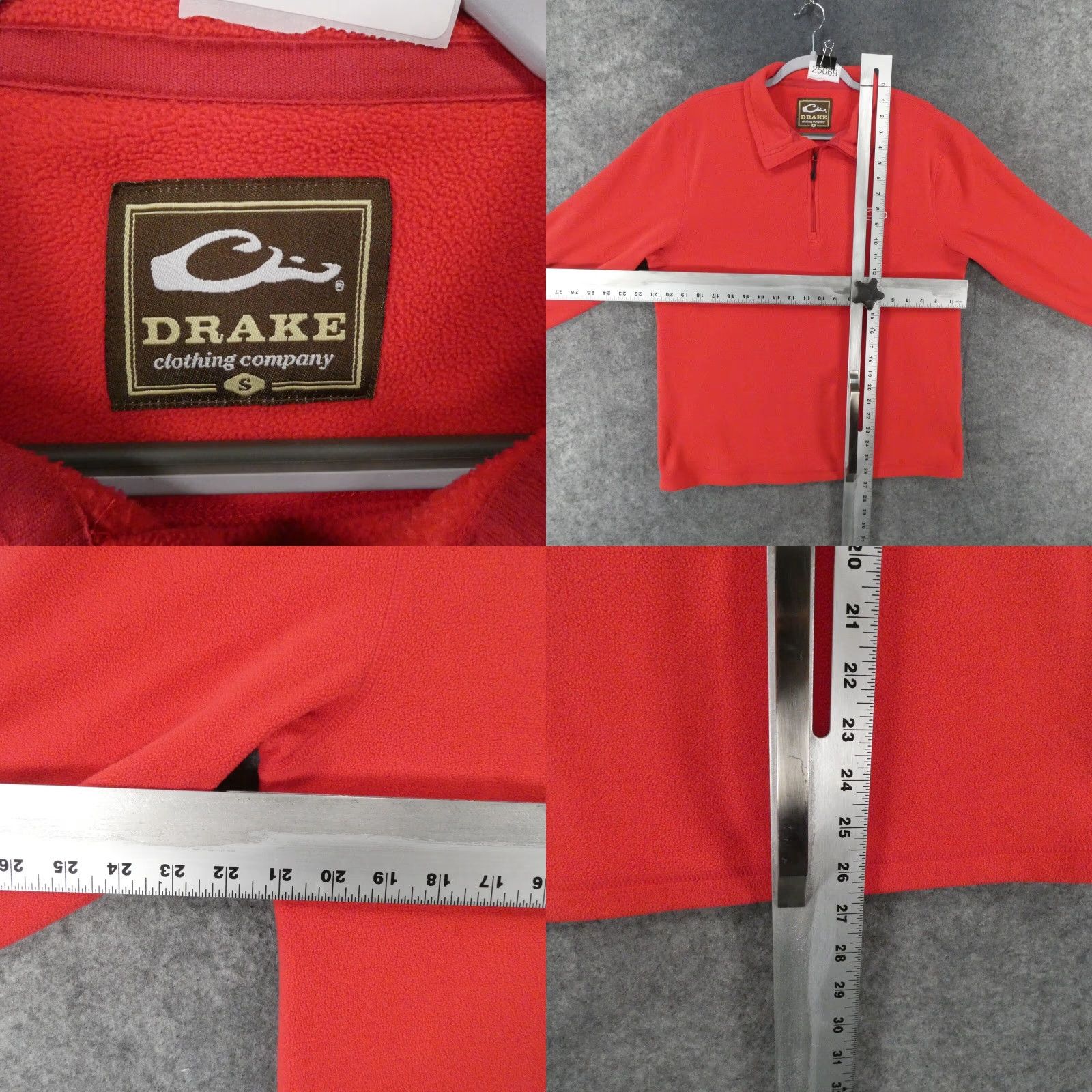Vintage Drake Mens Small Long Sleeve Red Fleece 1/4 Zip Pullover w Logo Size US S / EU 44-46 / 1 - 8 Thumbnail