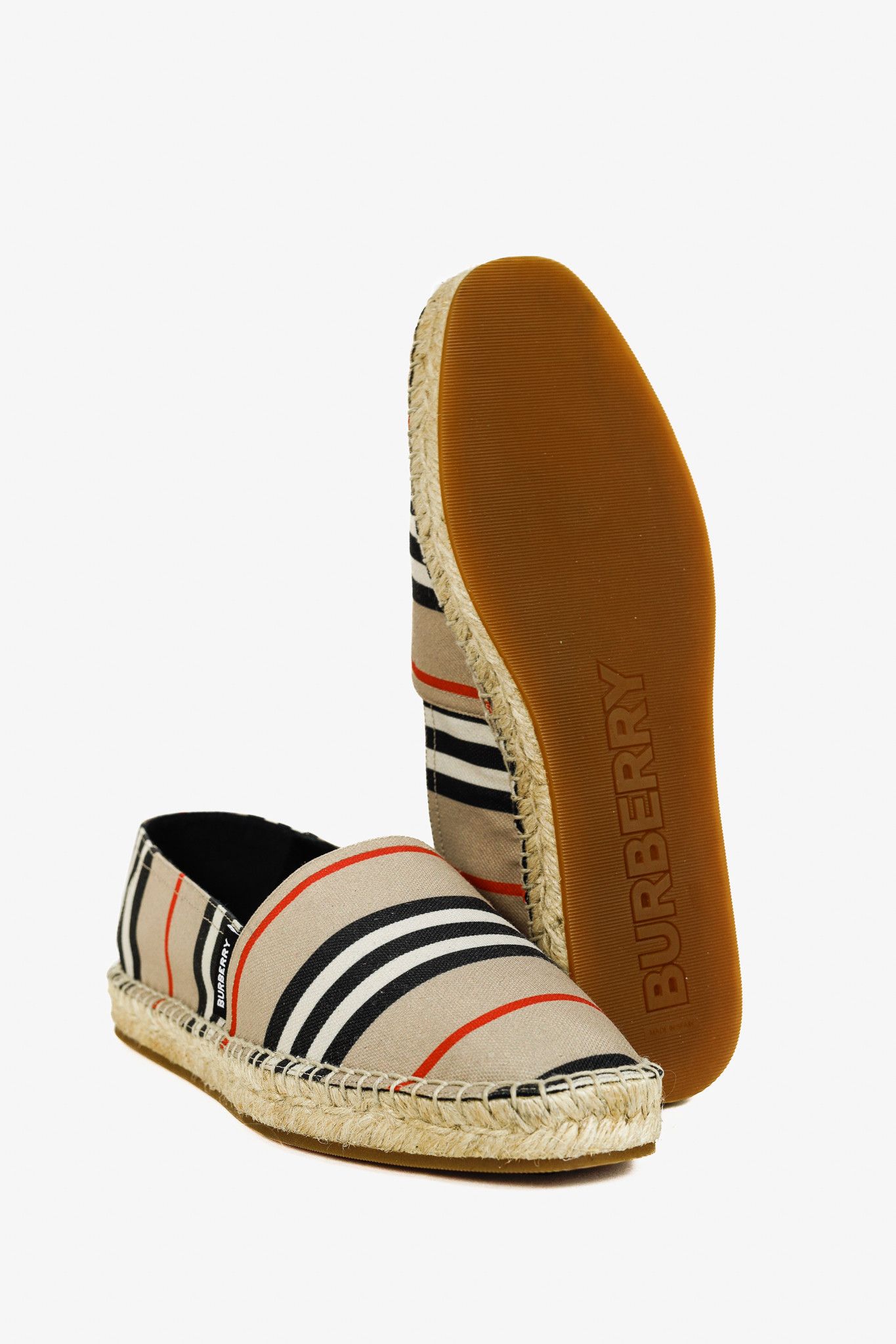 Burberry Burberry Alport Icon Archive Beige Stripe Espadrilles Size US 6.5 / IT 36.5 - 4 Thumbnail