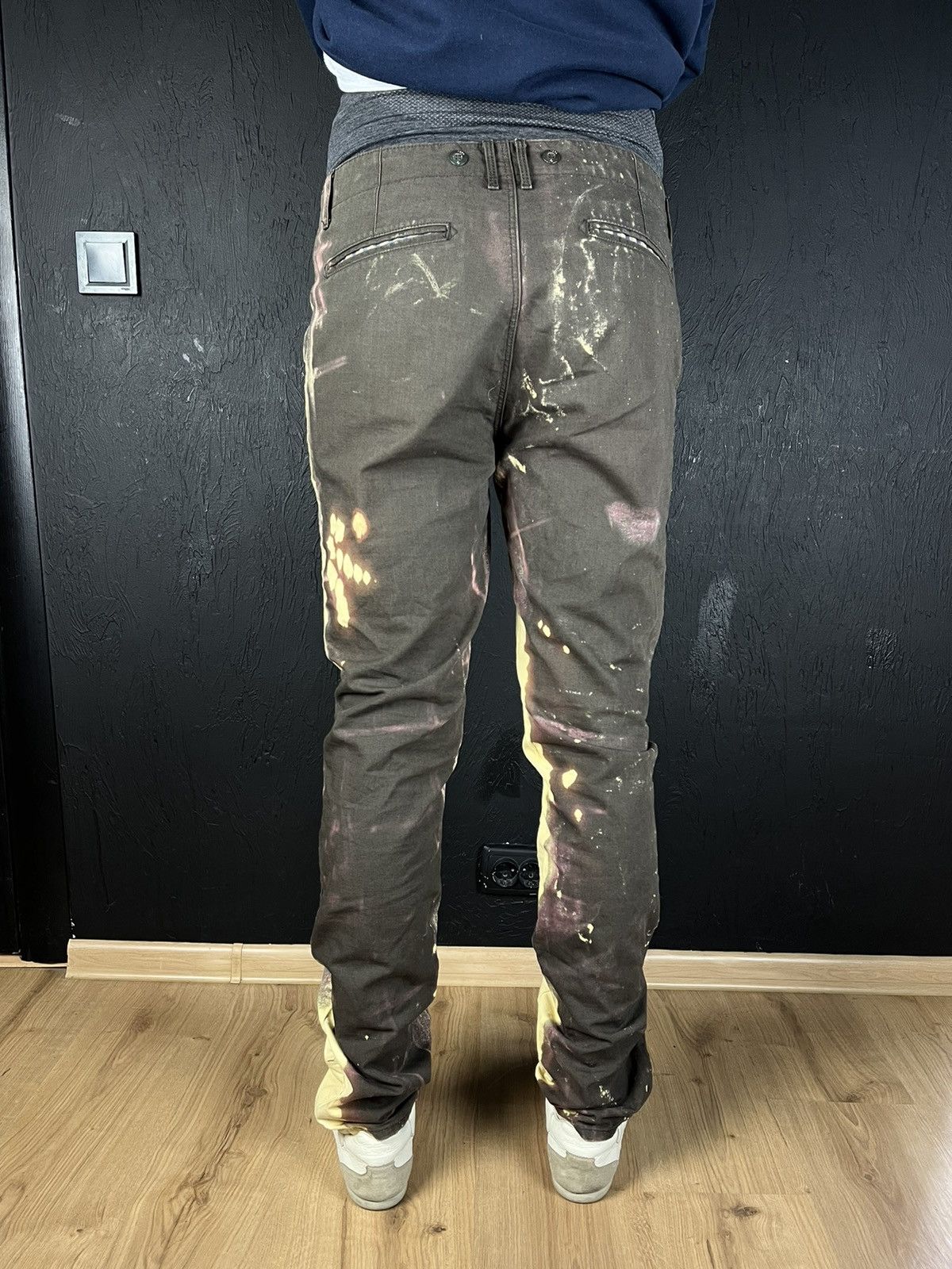 Handmade 🪐Custom printed denim multicolor skinny jeans pants space Size US 35 - 6 Thumbnail