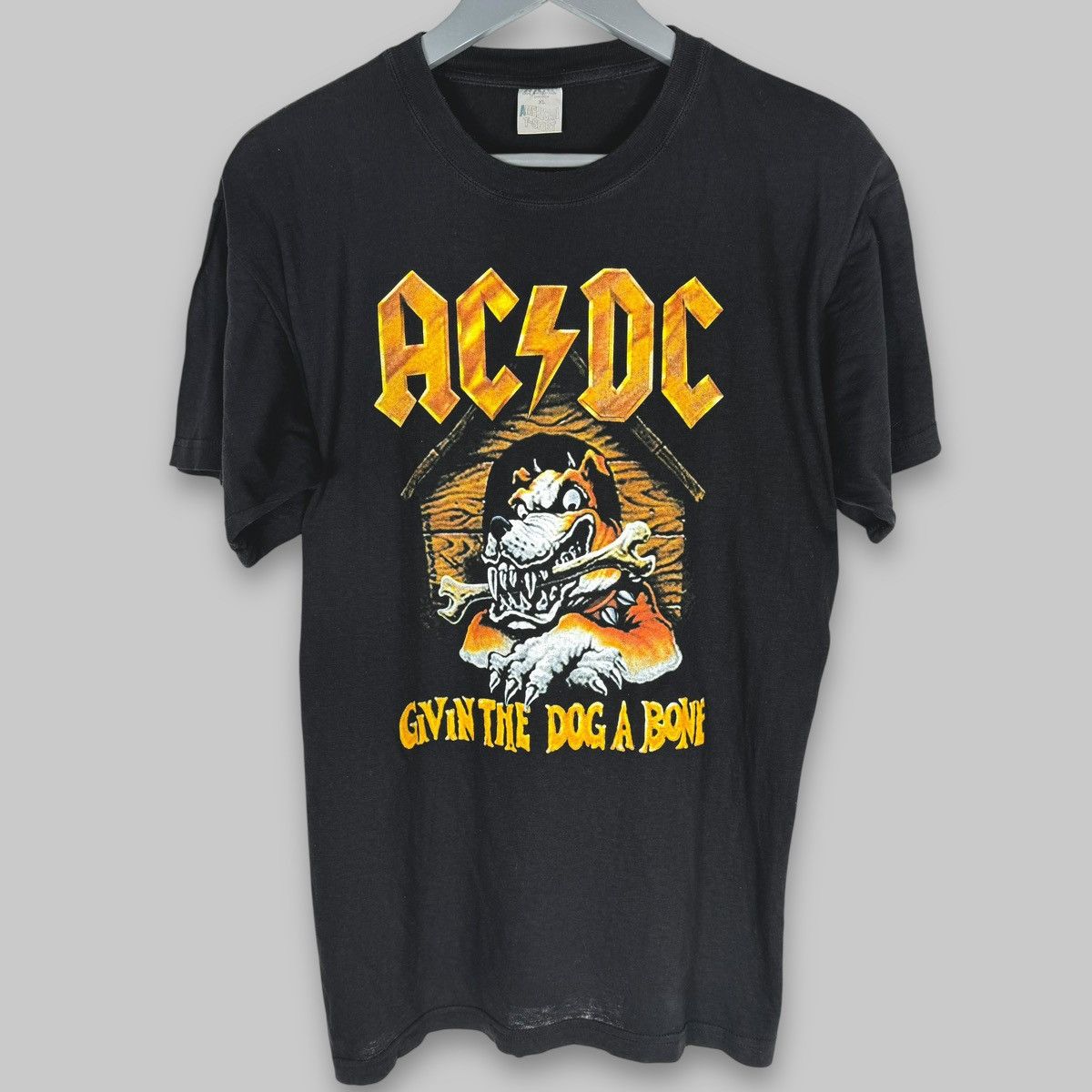 Vintage 90s AC/DC Givin The Dog A Bone Euro T Shirt