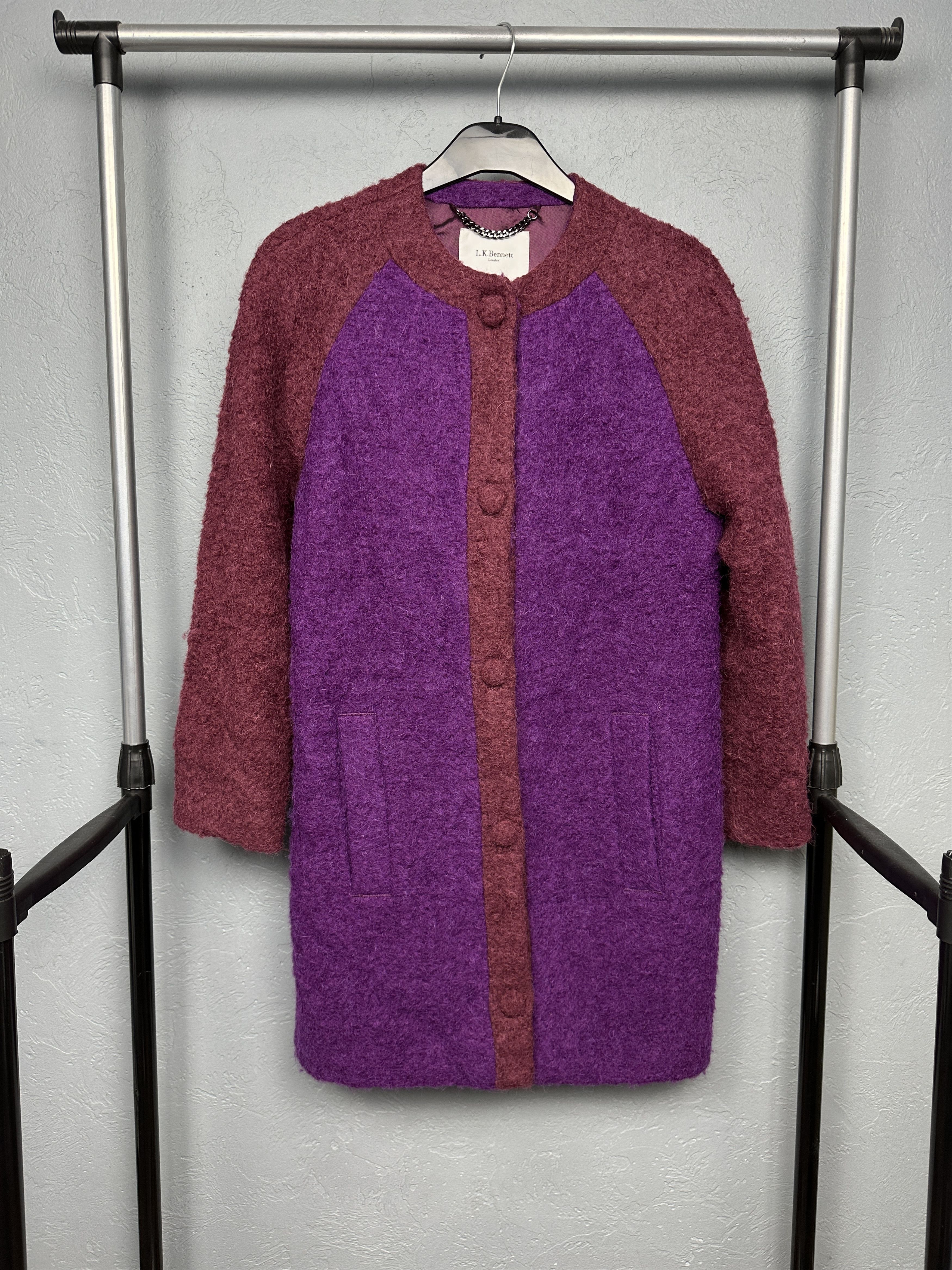 LK Bennett LK Bennett Womens Wool Coat Jacket Size M / US 6-8 / IT 42-44 - 1 Thumbnail