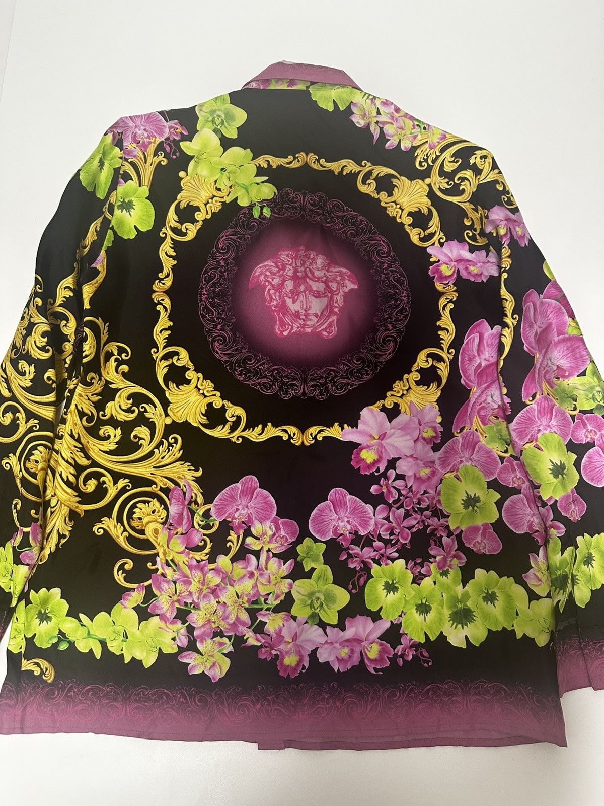 Versace Versace Medusa Orchid Silk Shirt Size S / US 4 / IT 40 - 10 Thumbnail