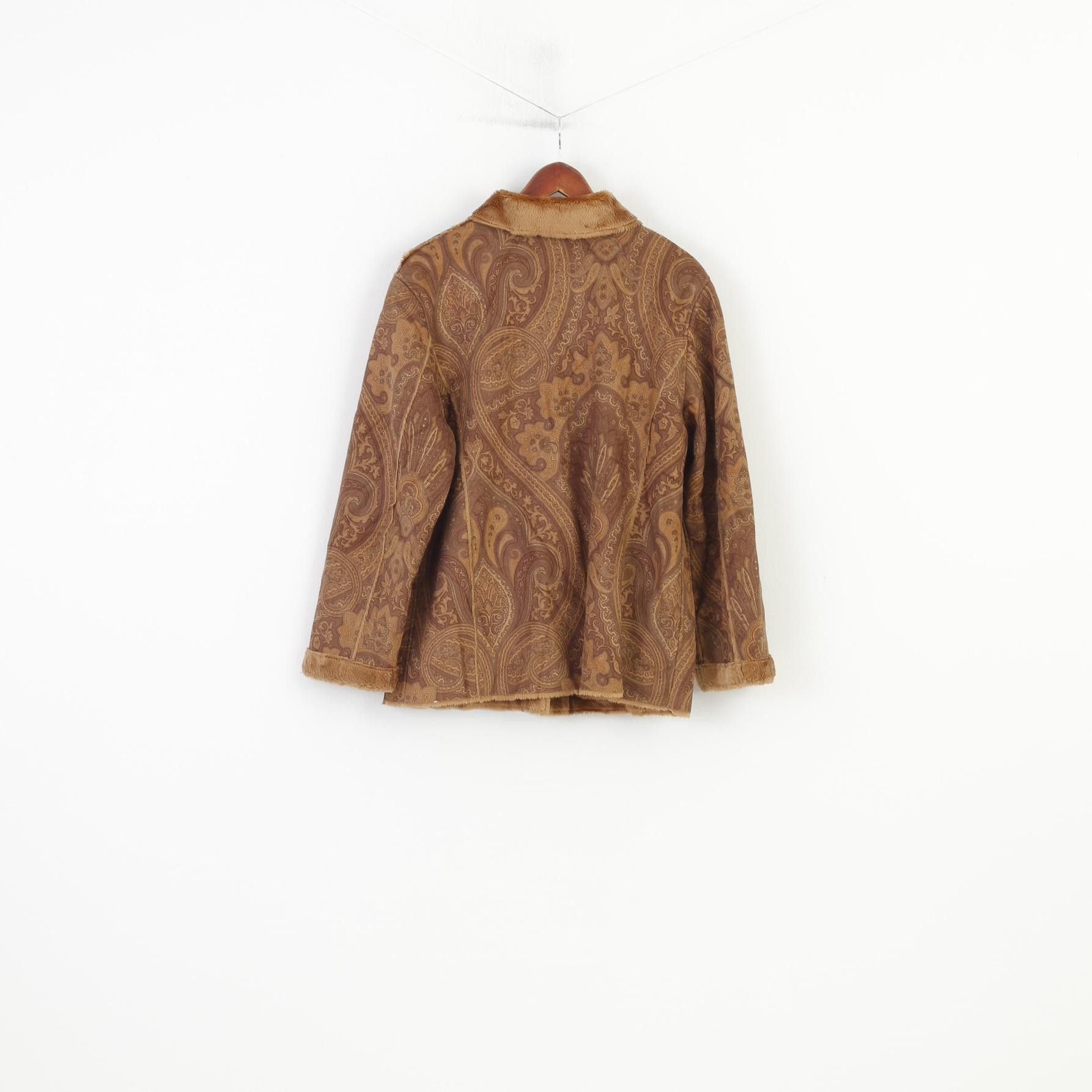 Vintage Gelco Women 16 44 XL Jacket Brown Boho Single Breasted 11032 Size XL / US 12-14 / IT 48-50 - 9 Thumbnail