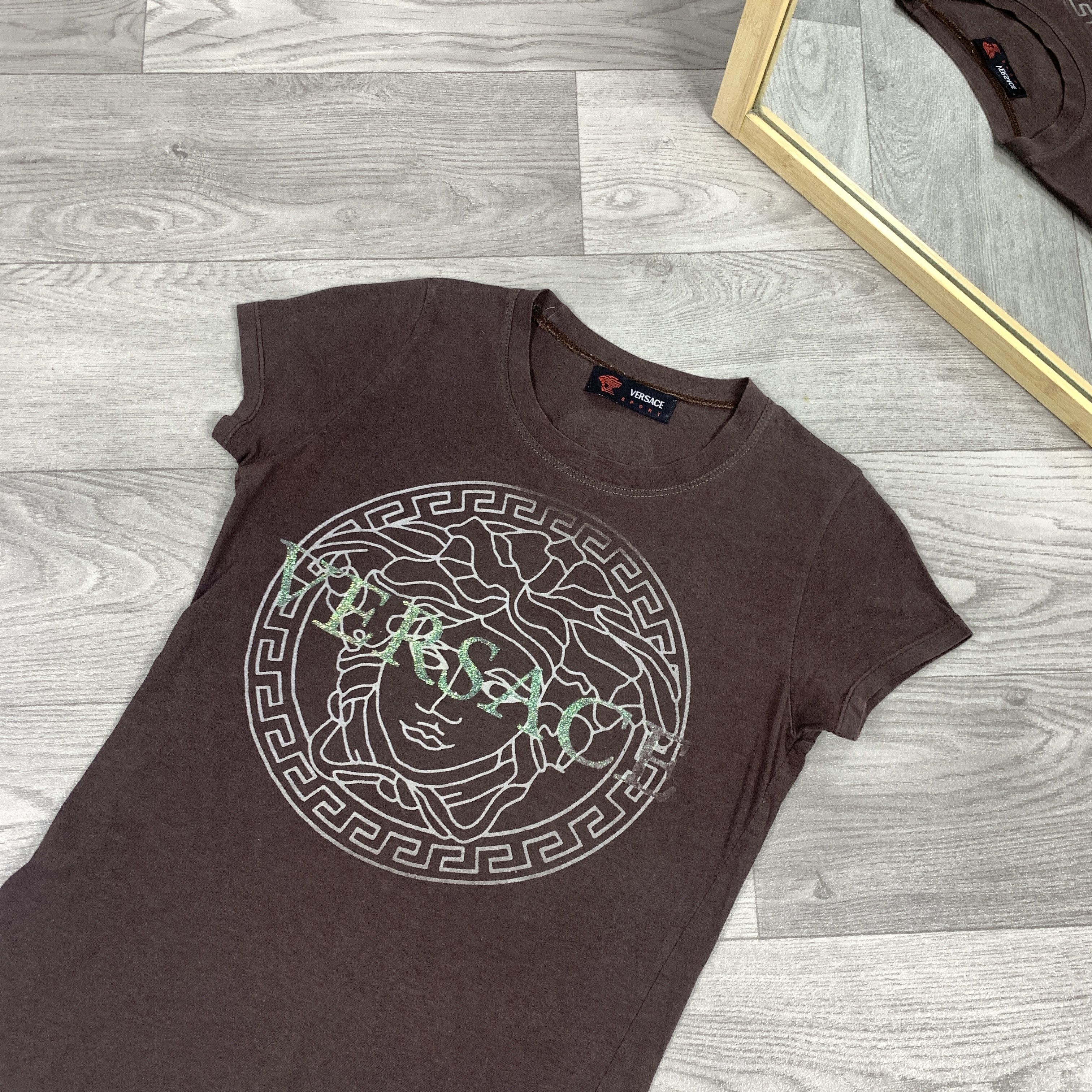 Versace Vintage Versace Y2K Graphic Medusa Brown Women's Tank Top Size S / US 4 / IT 40 - 3 Thumbnail