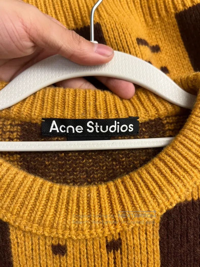 Acne Studios Acne Studios FW22 Plaid Face Expression Crew Neck Long Sle Size US XXS / EU 40 - 3 Thumbnail