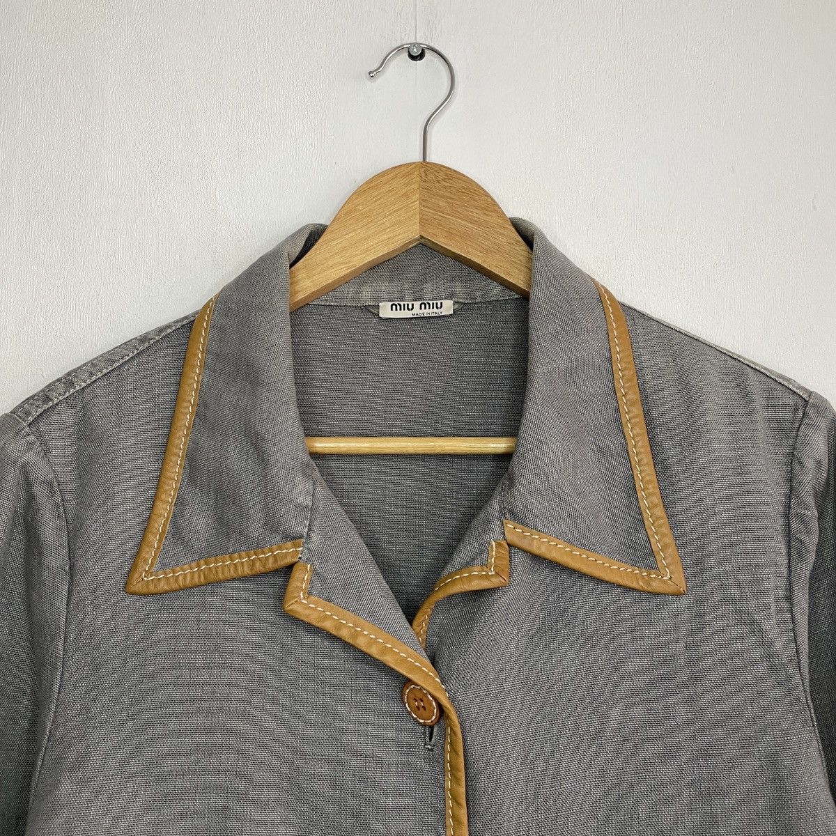 Miu Miu × Vintage Miu Miu Vintage Linen Blazer Size M / US 6-8 / IT 42-44 - 5 Thumbnail
