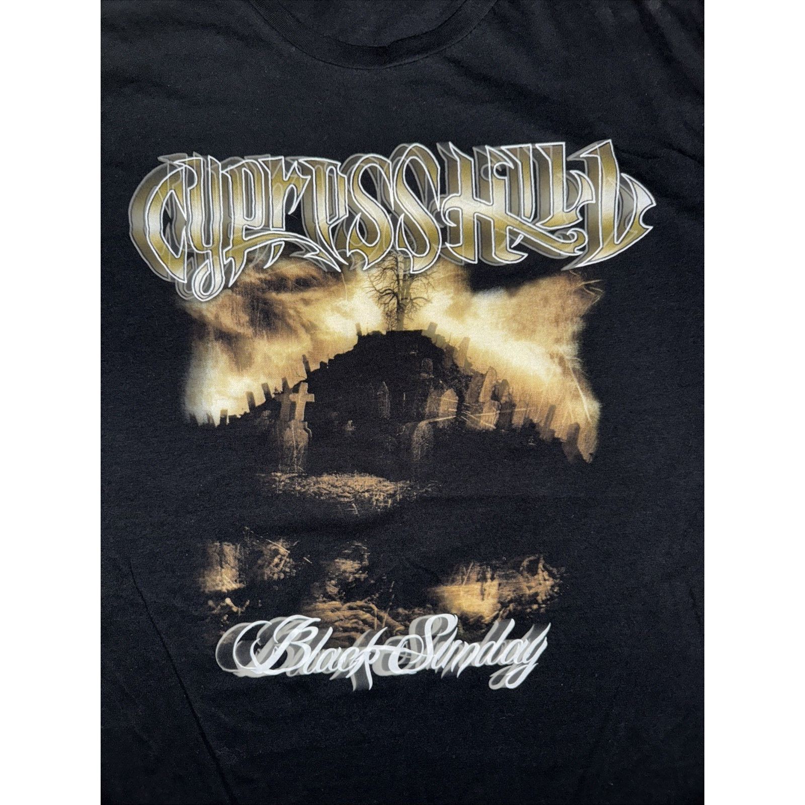 Band Tees × Vintage Cypress Hill Black Sunday Album Band T-Shirt Black XL 21x30 Size US XL / EU 56 / 4 - 2 Thumbnail