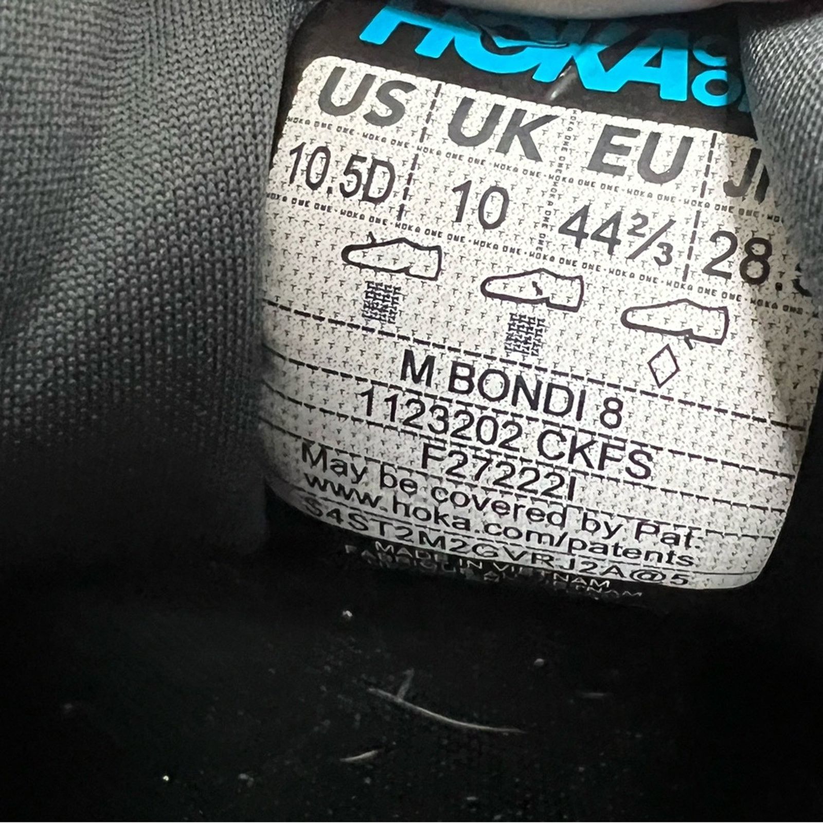 Hoka Hoka One One Bondi 8 Men’s SIZE 10.5 D Gray Athletic Shoes Size US 10.5 / EU 43-44 - 9 Thumbnail