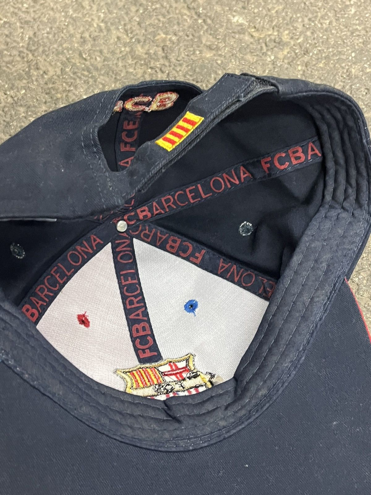 Vintage FC Barcelona vintage cap streetwear hype futbol soccer rare Size ONE SIZE - 5 Thumbnail