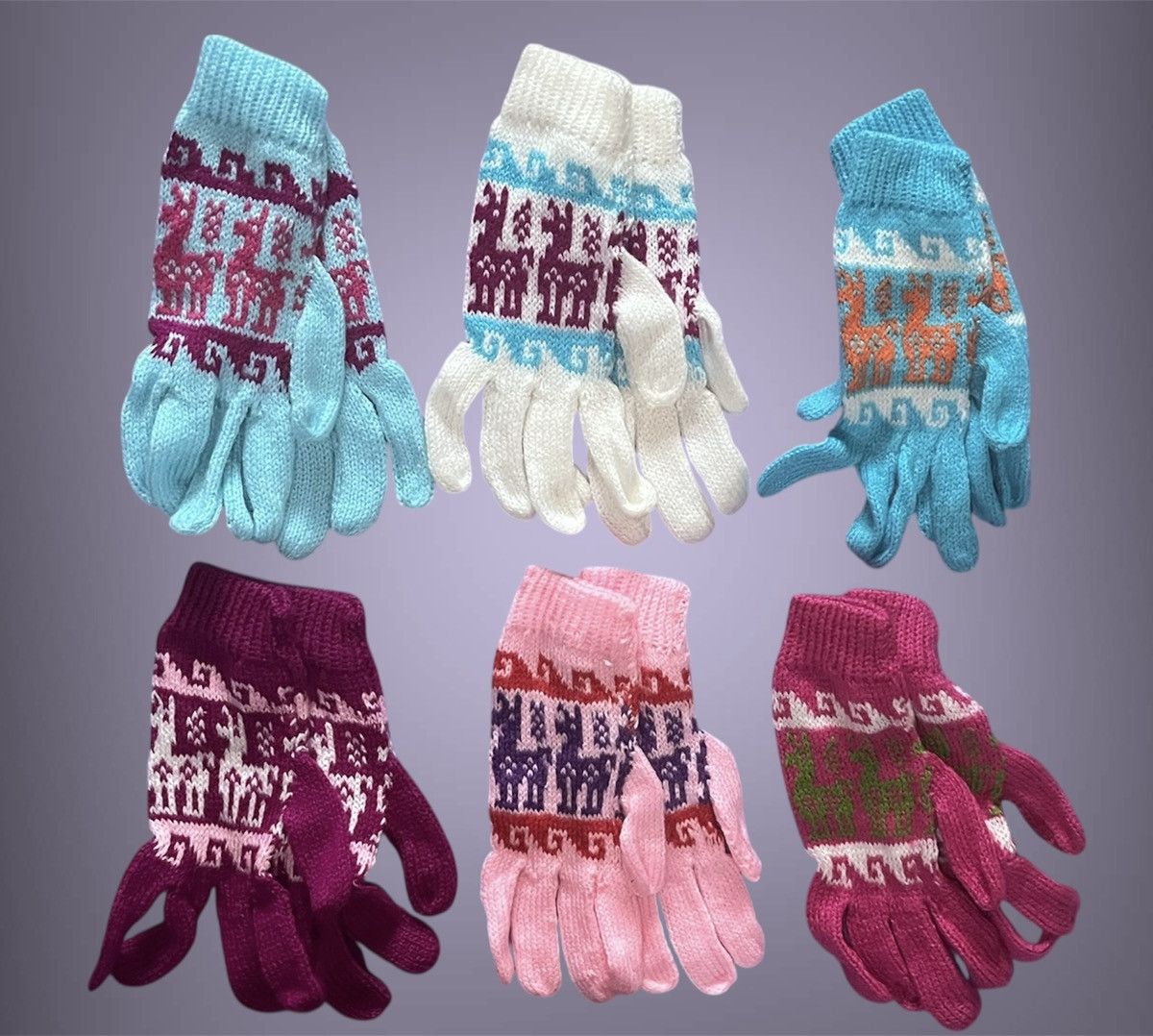 Other Handmade Alpaca Wool Gloves from Peru Size ONE SIZE - 1 Thumbnail