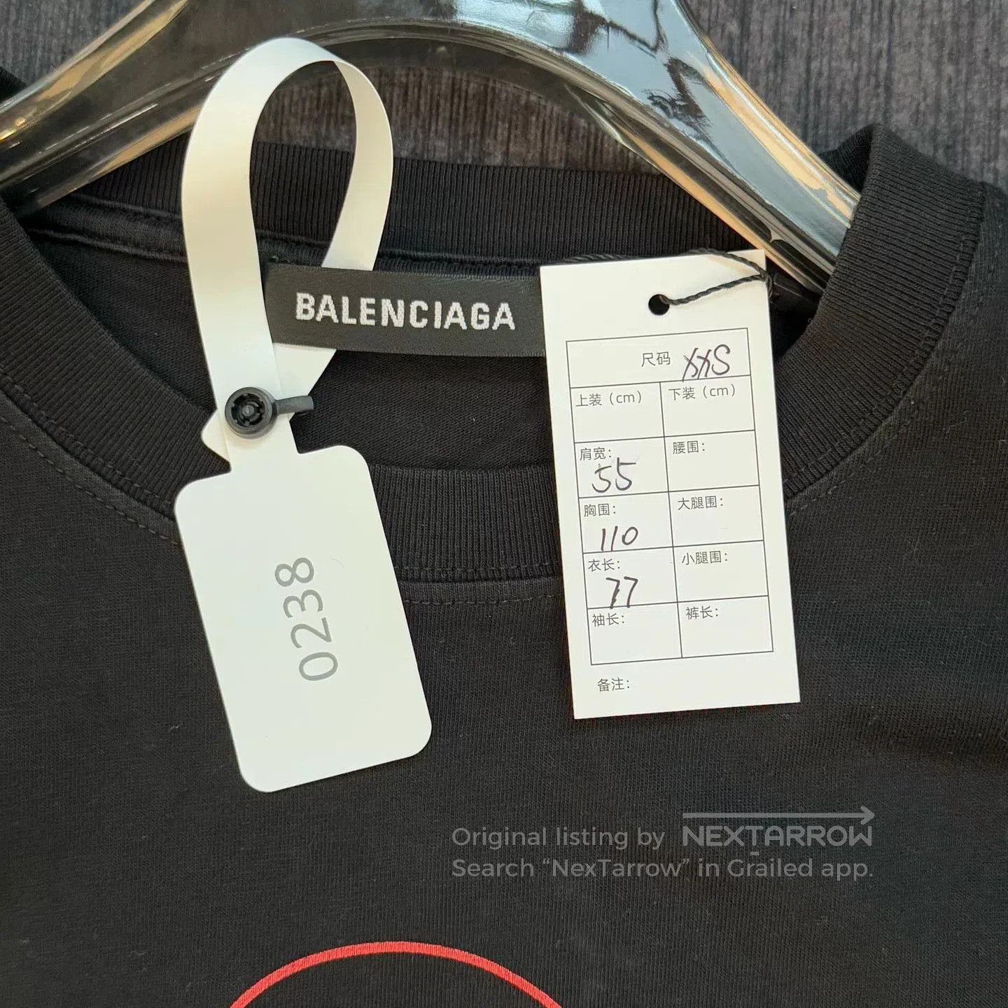 Balenciaga Balenciaga Black Red Logo Short Sleeve Shirt. Size US XXS / EU 40 - 3 Thumbnail