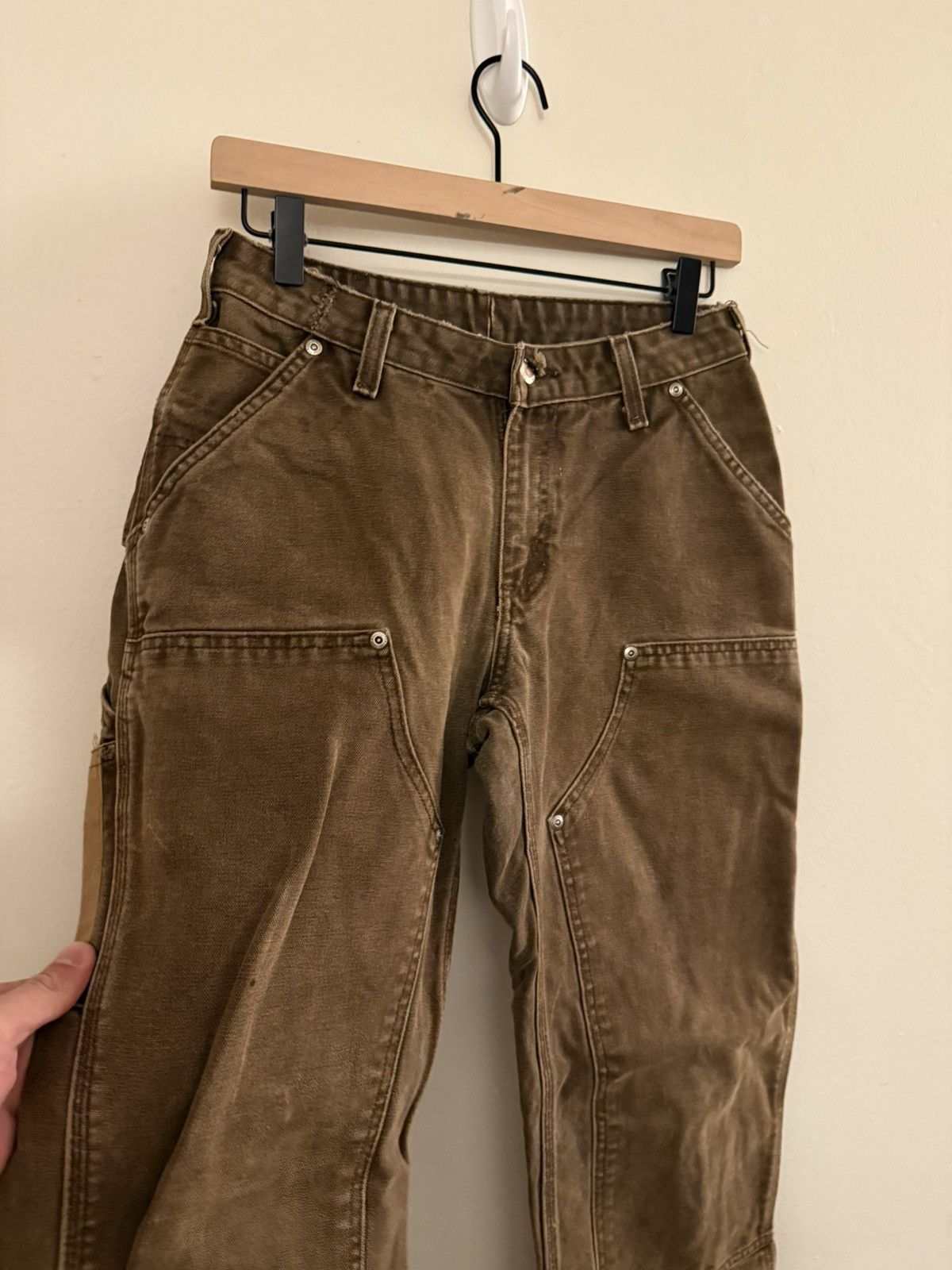Carhartt Vintage Thrashed Faded Carhartt Double Knee Denim 4gseller Size US 28 / EU 44 - 2 Thumbnail