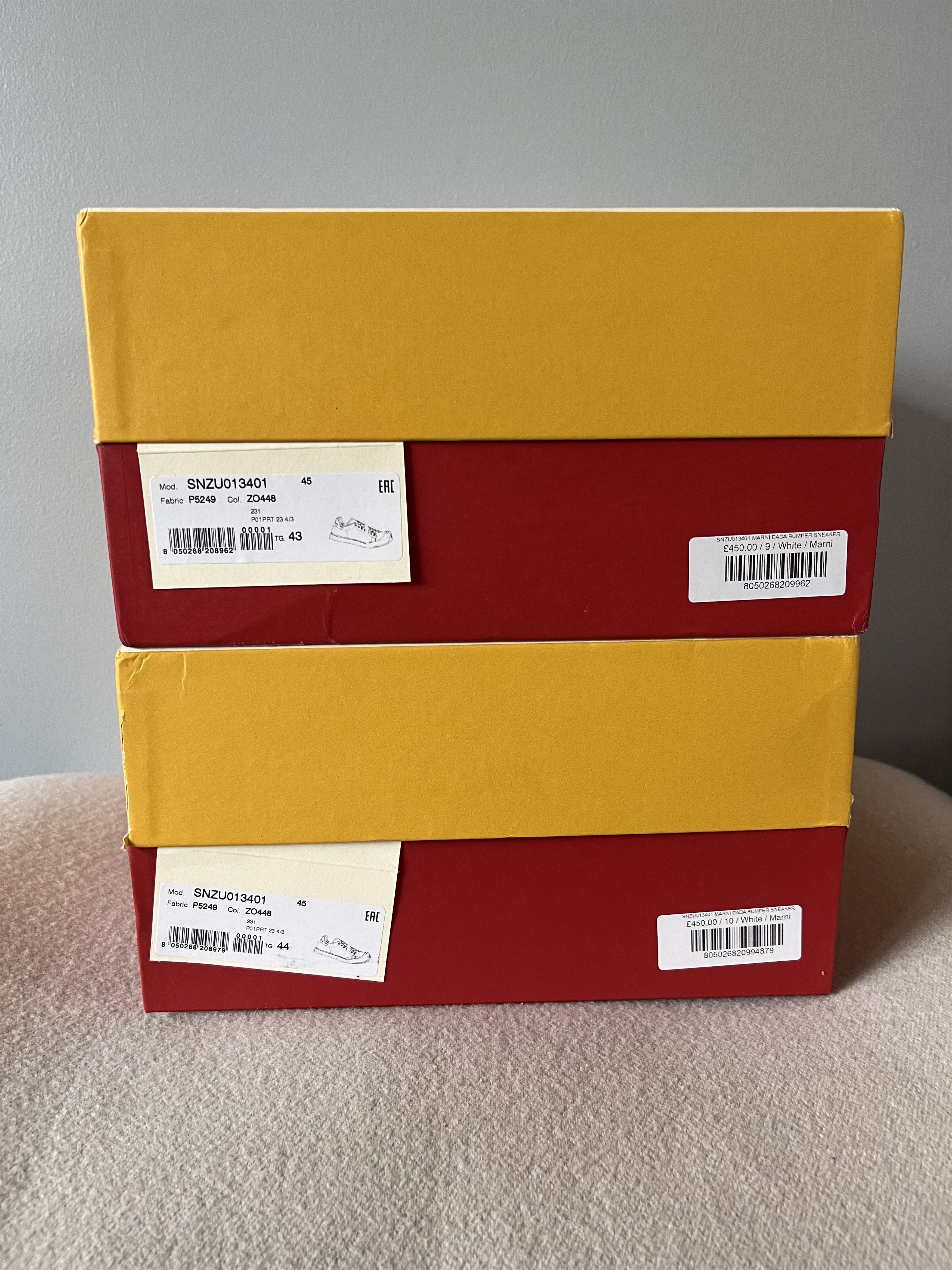 Marni Marni Dada Bumper Sneakers in White Pink Leather Size US 11 / EU 44 - 8 Thumbnail