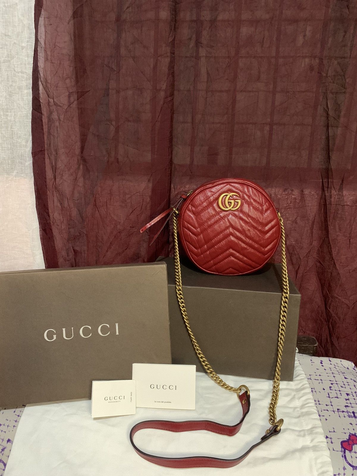 Gucci Authentic Gucci Marmont Round Size ONE SIZE - 1 Thumbnail