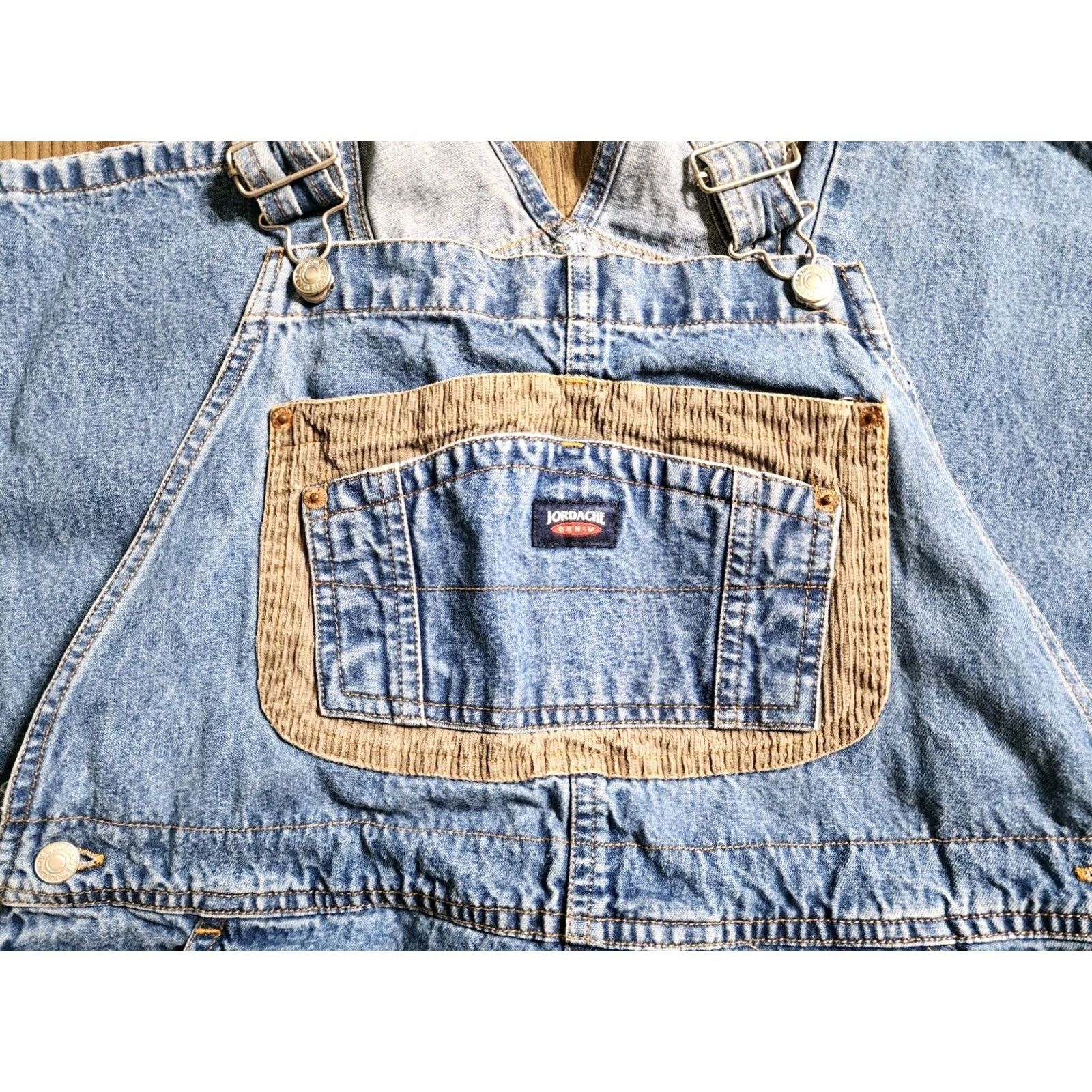 Jordache Vintage Jordache Denim Jean Overalls Work Wear Carpenter Womens L Jeans Blue 90s USA Mens Womens Boys Girls Size 36" / US 14 / IT 50 - 6 Thumbnail