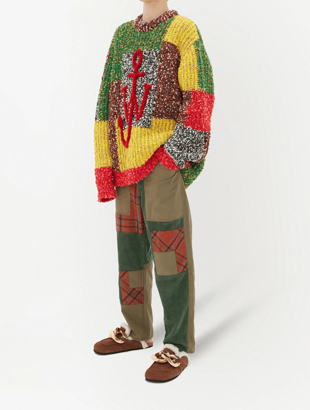 JW Anderson BNWT AW21 J.W.ANDERSON ANCHOR PATCHWORK SWEATER L Size US L / EU 52-54 / 3 - 12 Thumbnail