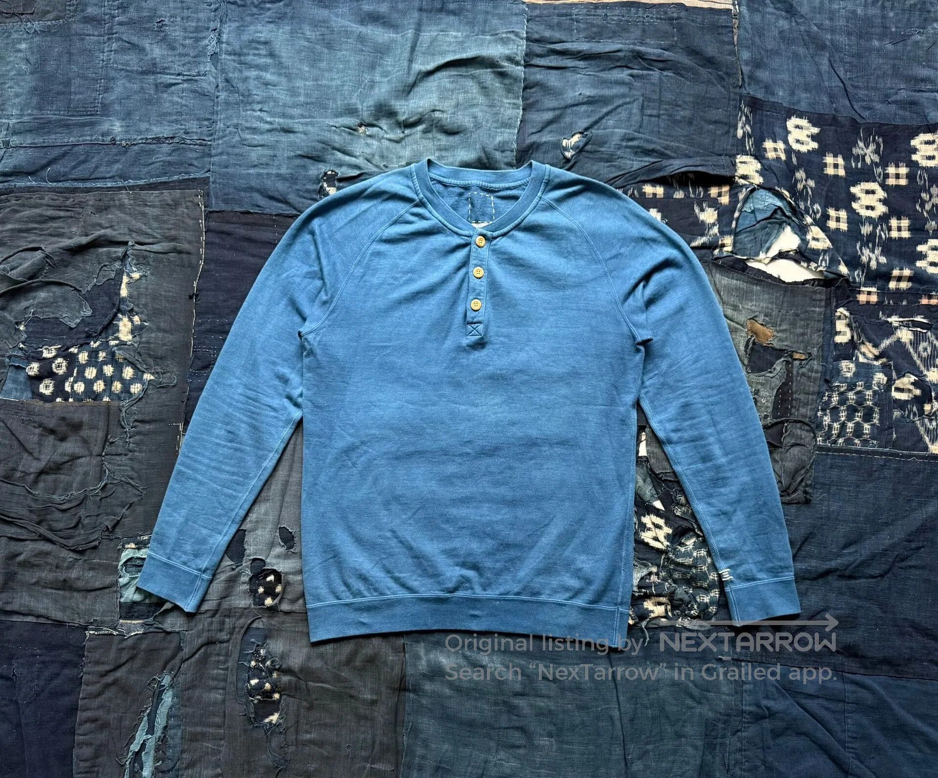 Visvim visvim 16ss Indigo Raglan Henley. Size US M / EU 48-50 / 2 - 1 Thumbnail