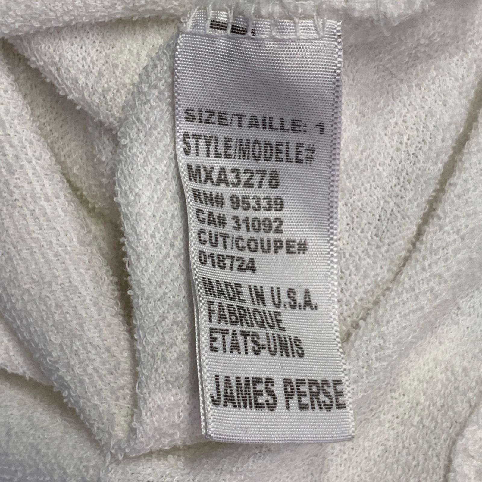 James Perse JAMES PERSE Size S White Cotton Crew Neck Sweatshirt Size US S / EU 44-46 / 1 - 9 Thumbnail