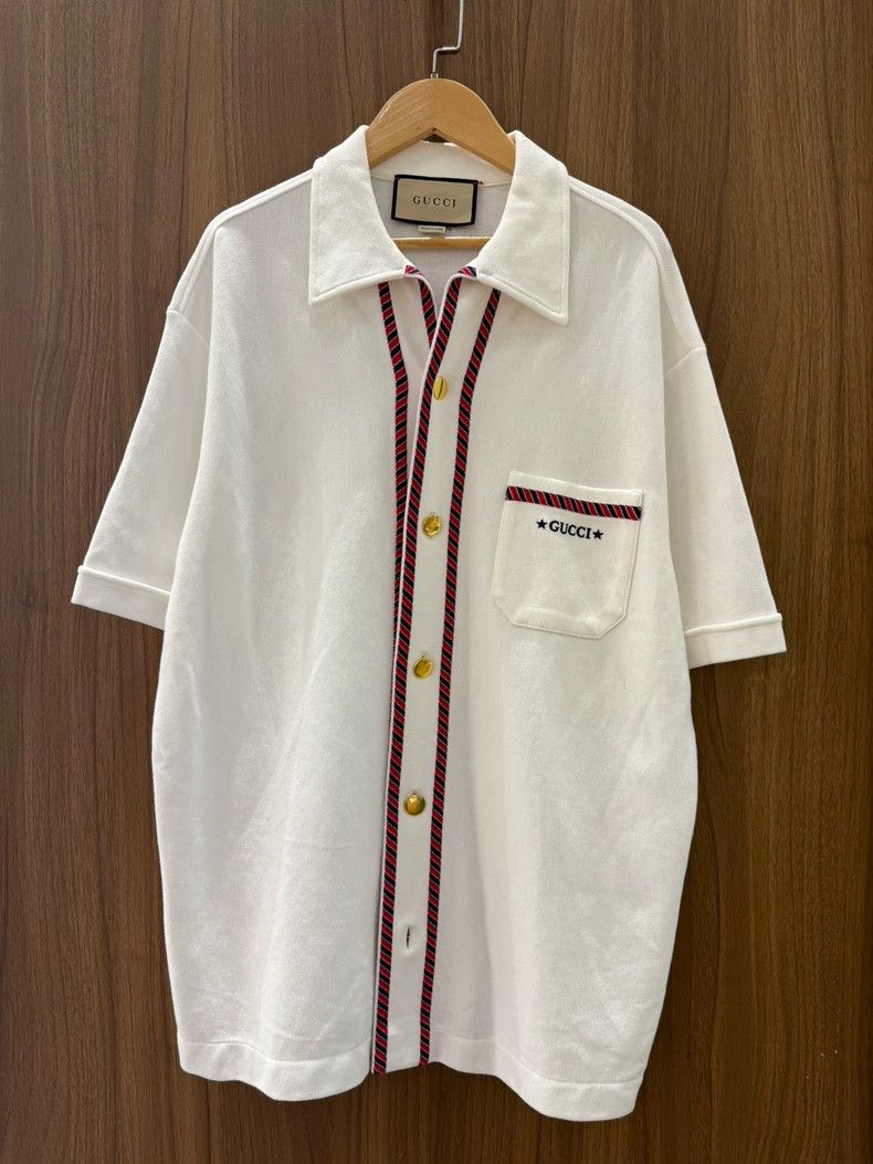 Gucci Gucci Patch pocket contrasting color strip single-breasted Size US S / EU 44-46 / 1 - 1 Thumbnail