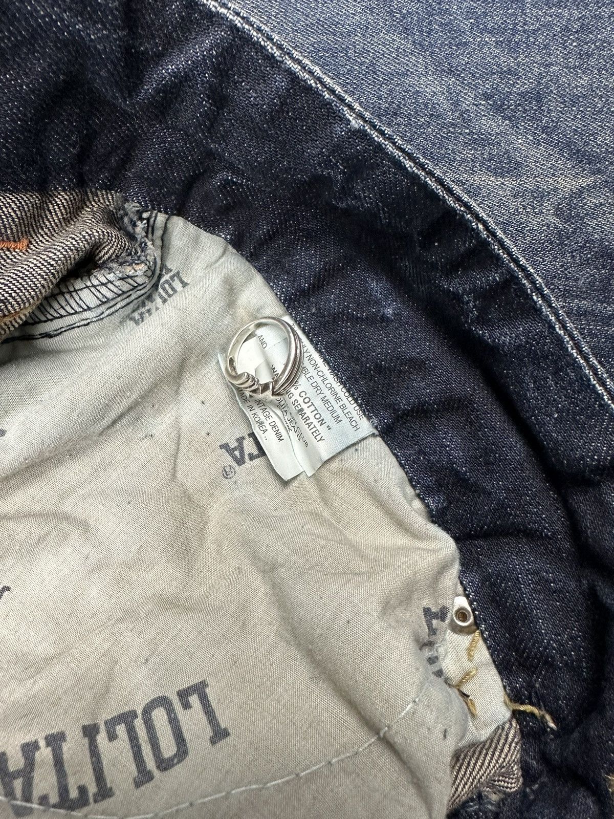Japanese Brand Distressed Yoshitomo Nara X Lolita Flare Lightning Jeans Size US 34 / EU 50 - 10 Thumbnail