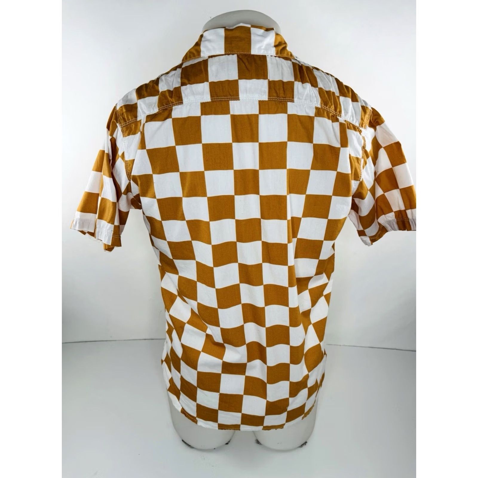 Freenote Cloth FREENOTE CLOTH Plaid Geometric Shirt Mens S White / Pumpkin Size US S / EU 44-46 / 1 - 2 Thumbnail