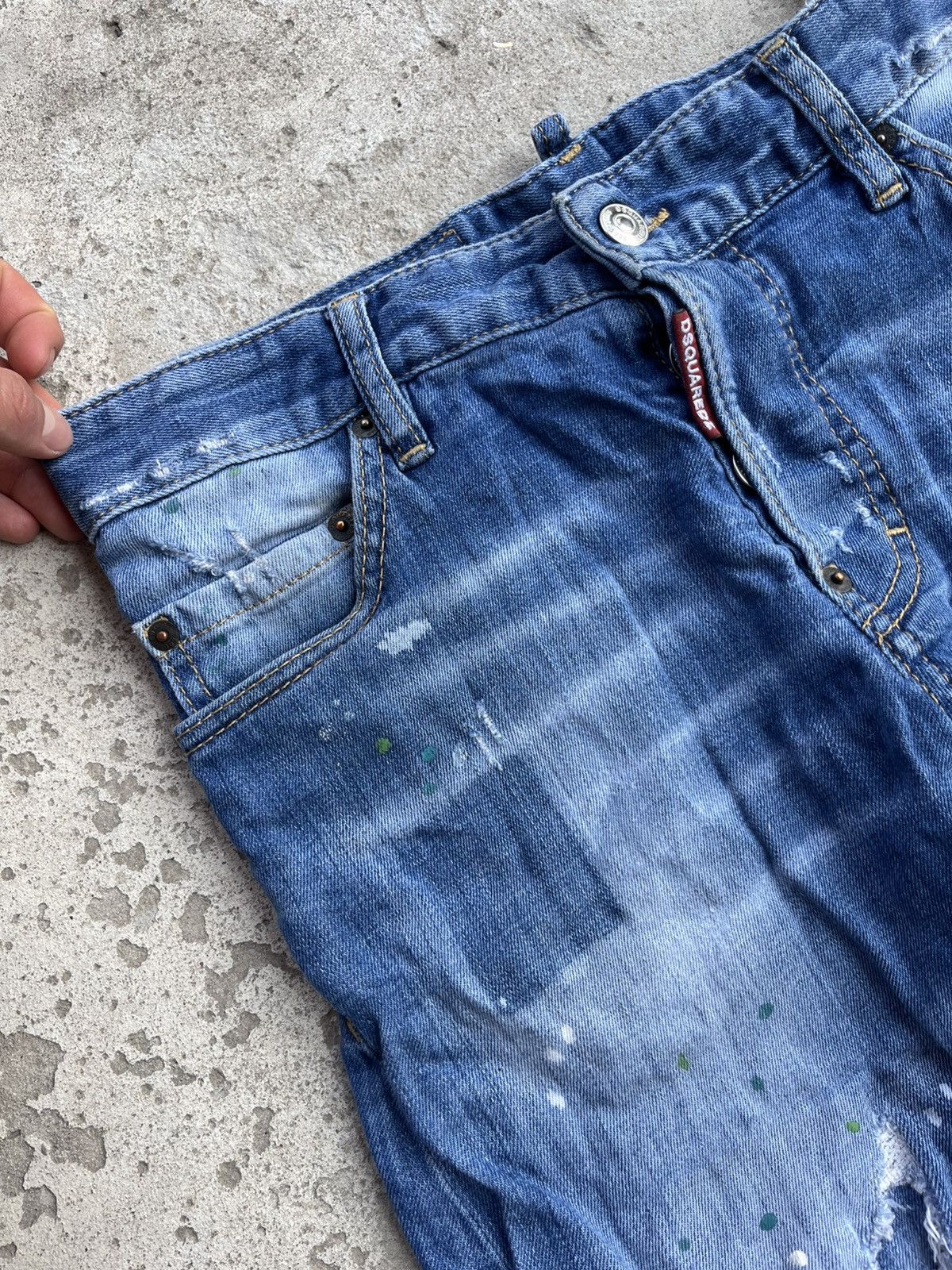 Dsquared2 SS18 Dsquared2 Painted Distressed Slim Fit Jeans Size US 29 - 7 Thumbnail