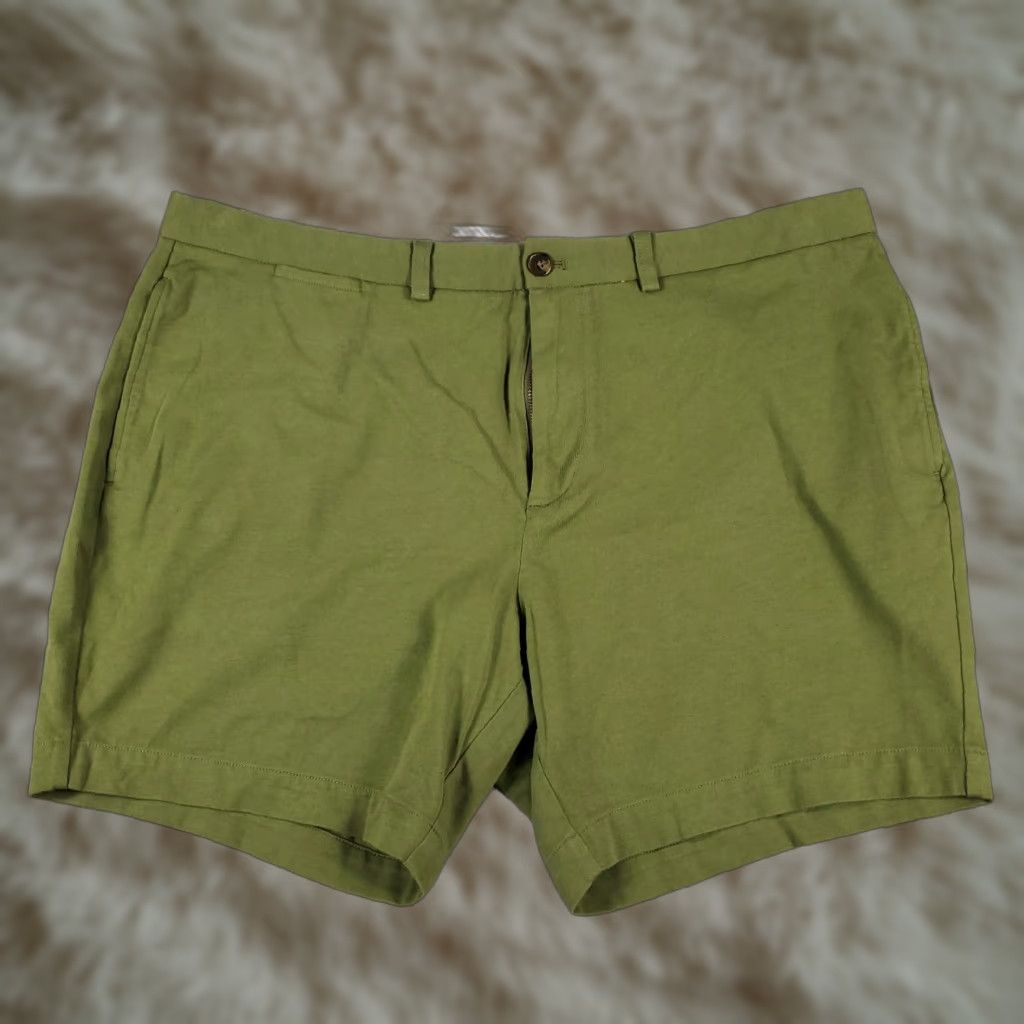 Brooks Brothers VINTAGE Brooks Brothers Men's Chino Shorts Size 2XL Green Flat Front Cotton Casual Classic Size US 39 - 1 Thumbnail
