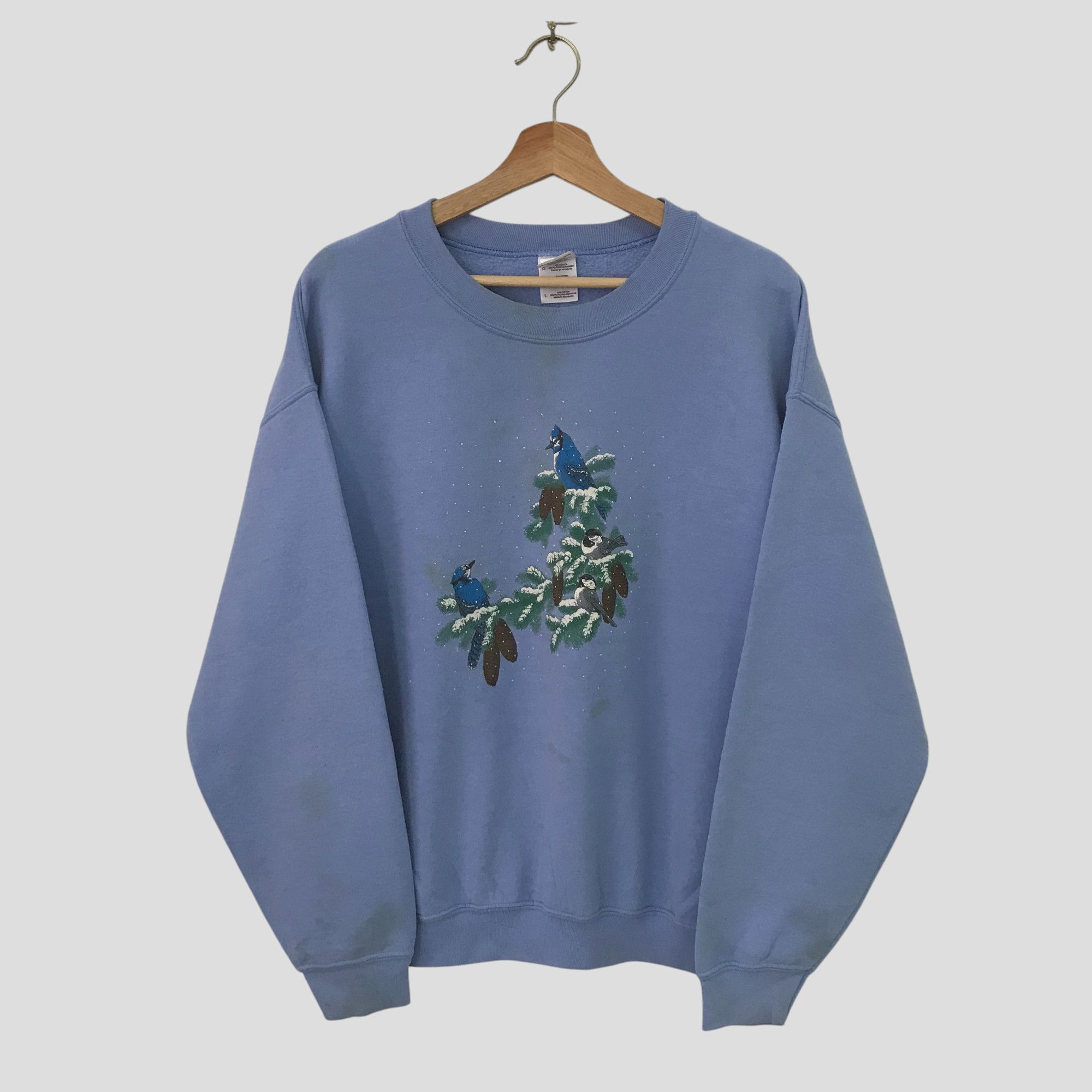 Gildan Vintage Distressed Cardinal Bird Blue - 27 Size US L / EU 52-54 / 3 - 1 Thumbnail