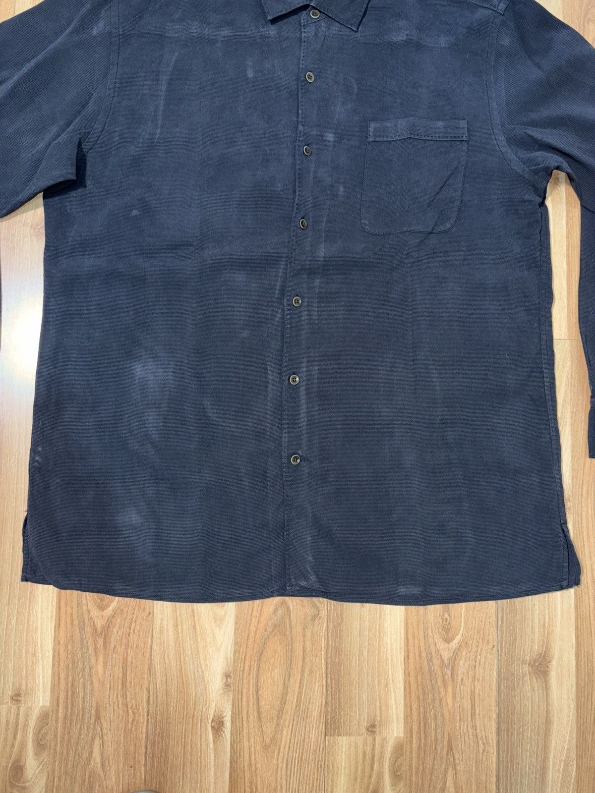 Tommy Bahama Tommy Bahama 100% Silk Textured Knit Embroidered Shirt Size US L / EU 52-54 / 3 - 3 Thumbnail