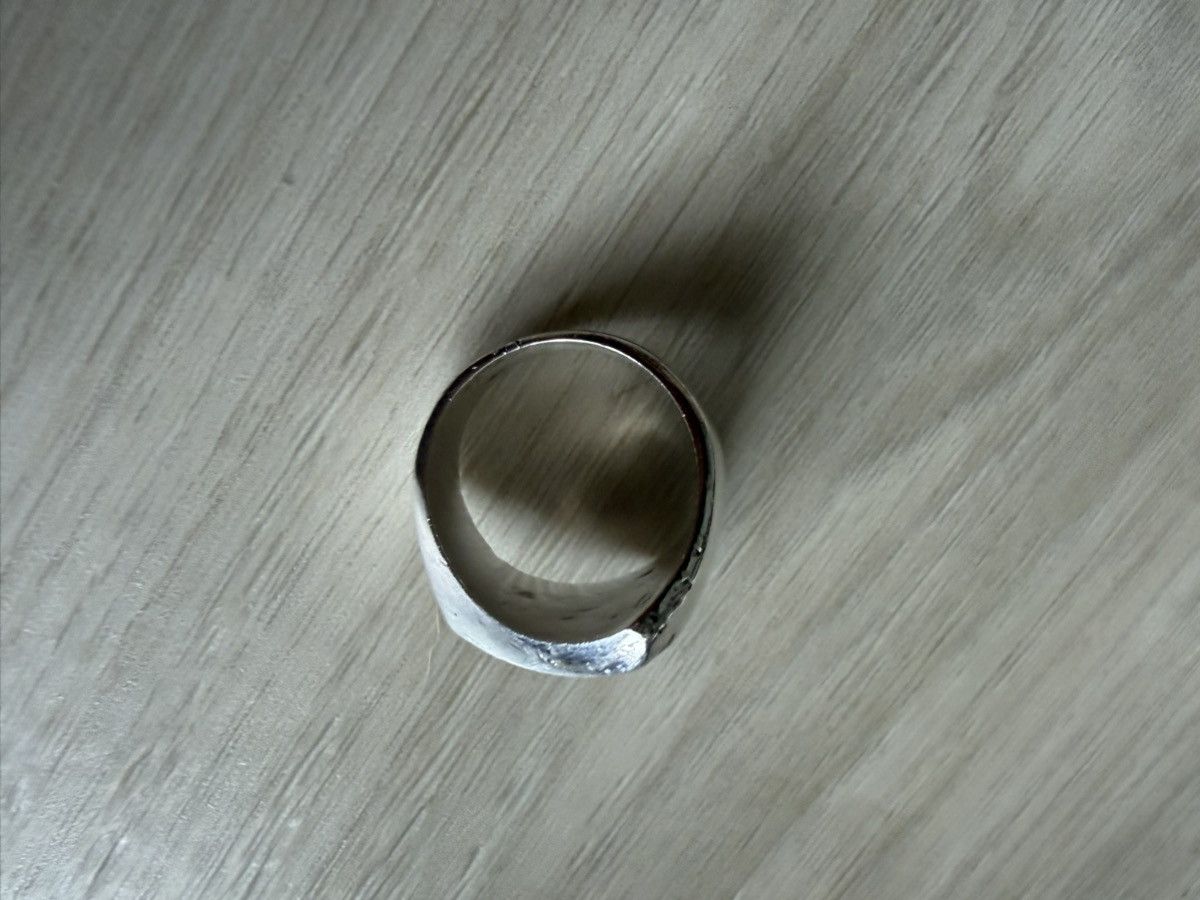 Vintage VTG Mid Century Sterling Silver Taxco Onyx Ring Sz 8.5 Size ONE SIZE - 8 Thumbnail