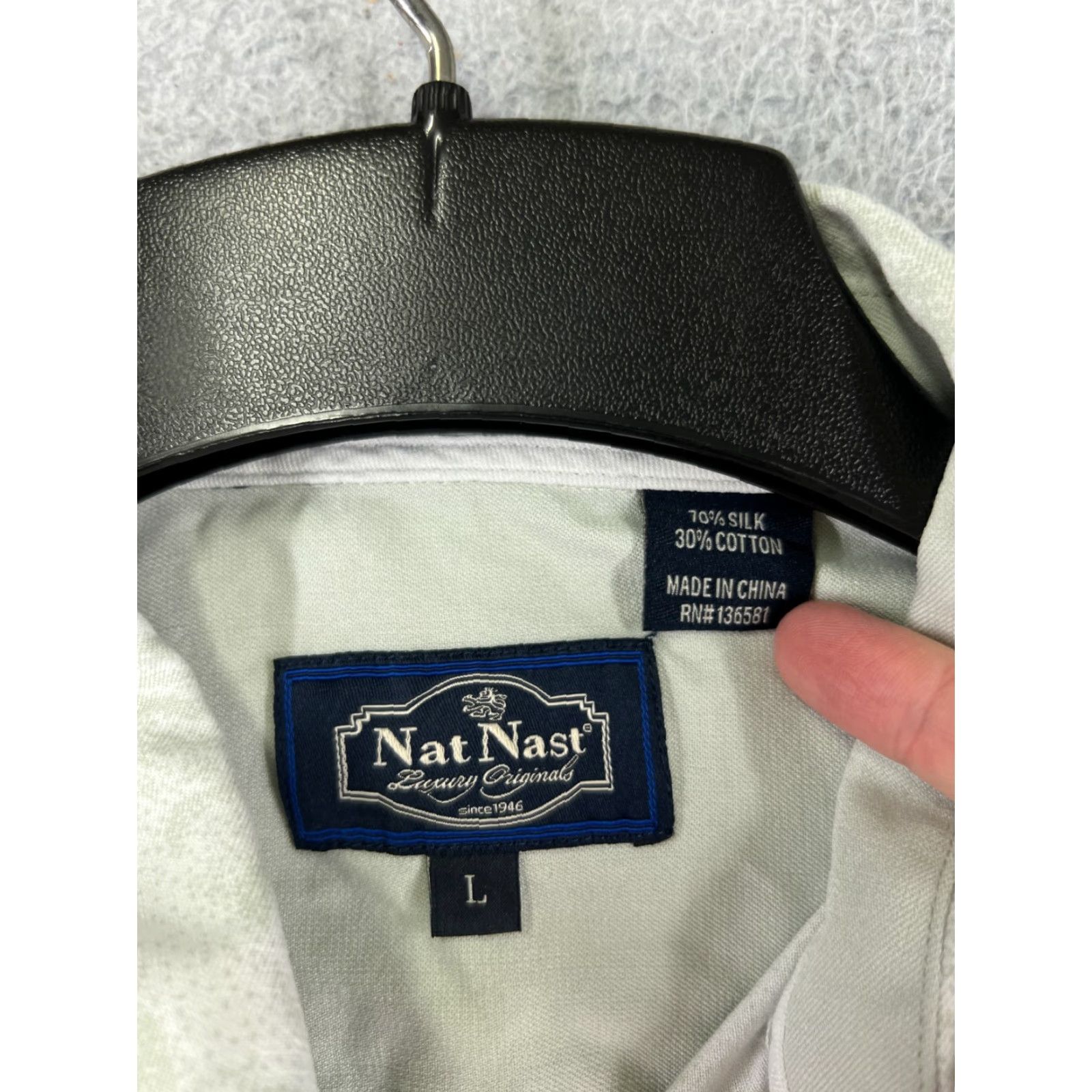 Nat Nast Nat Nast Shirt Nat Nast Luxury Originals Button-Up Adult Large Green Palm Leaf Silk Blend Casual Shirt Size US L / EU 52-54 / 3 - 7 Thumbnail