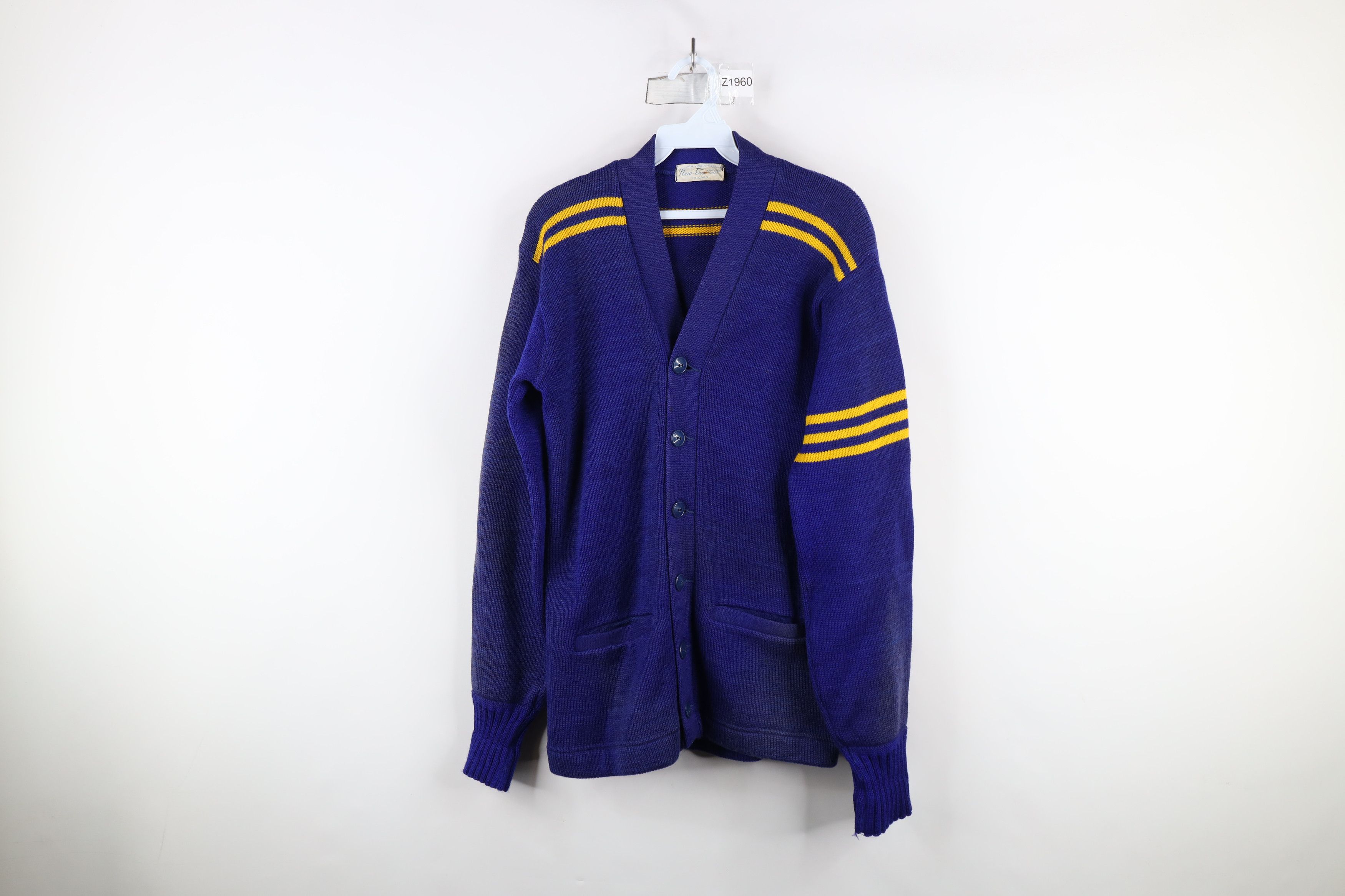 New Era × Vintage Vintage 50s 60s New Era Letterman Cardigan Sweater USA Size US M / EU 48-50 / 2 - 1 Thumbnail