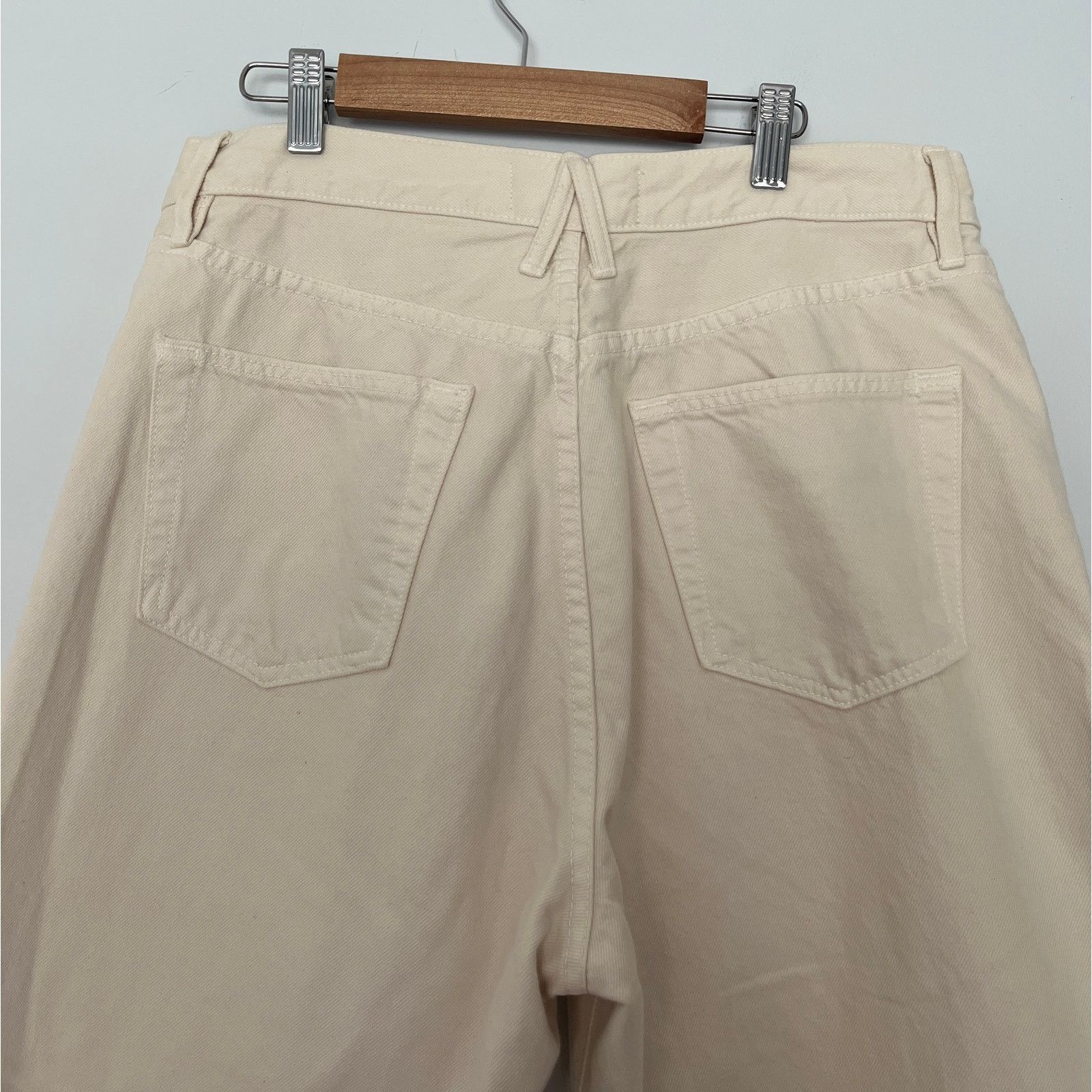 SLVRLAKE SLVRLAKE London High Rise Straight Leg Jeans White Cream Size 32" / US 10 / IT 46 - 4 Thumbnail