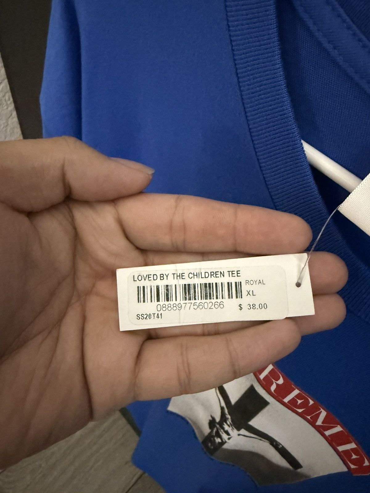 Supreme Supreme Loved By The Children Tee SS20 Blue Size XL Size US XL / EU 56 / 4 - 9 Thumbnail