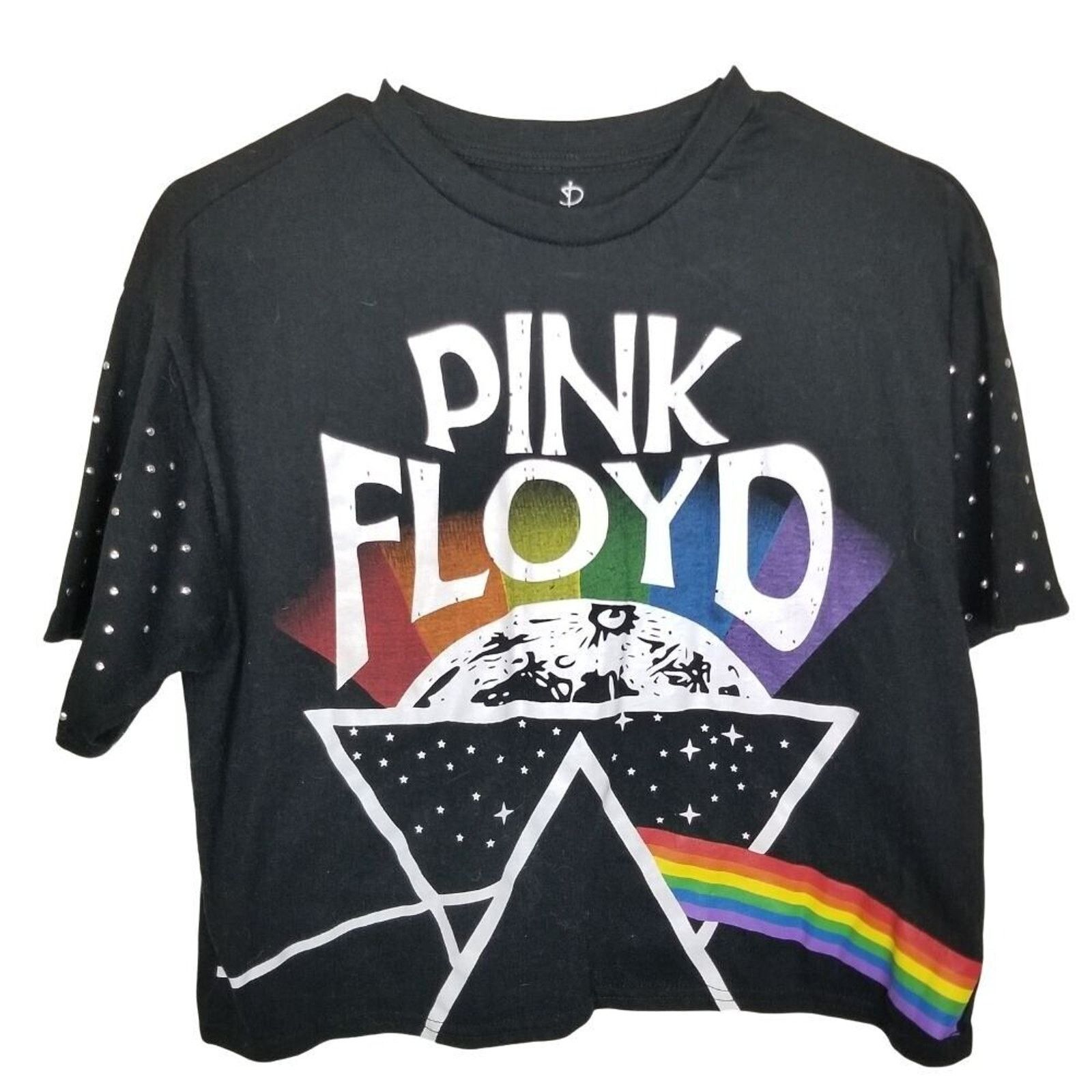 Pink Floyd Pink Floyd Womens Crop Band Tee Sz M Concert Graphic T-Shirt Size M / US 6-8 / IT 42-44 - 1 Thumbnail