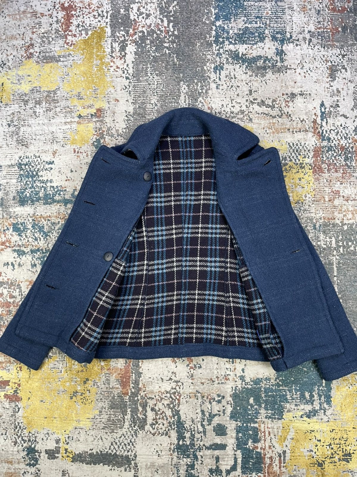 Burberry Burberry Blue Label Checked Double Breasted Peacoat Size XS / US 0-2 / IT 36-38 - 8 Thumbnail