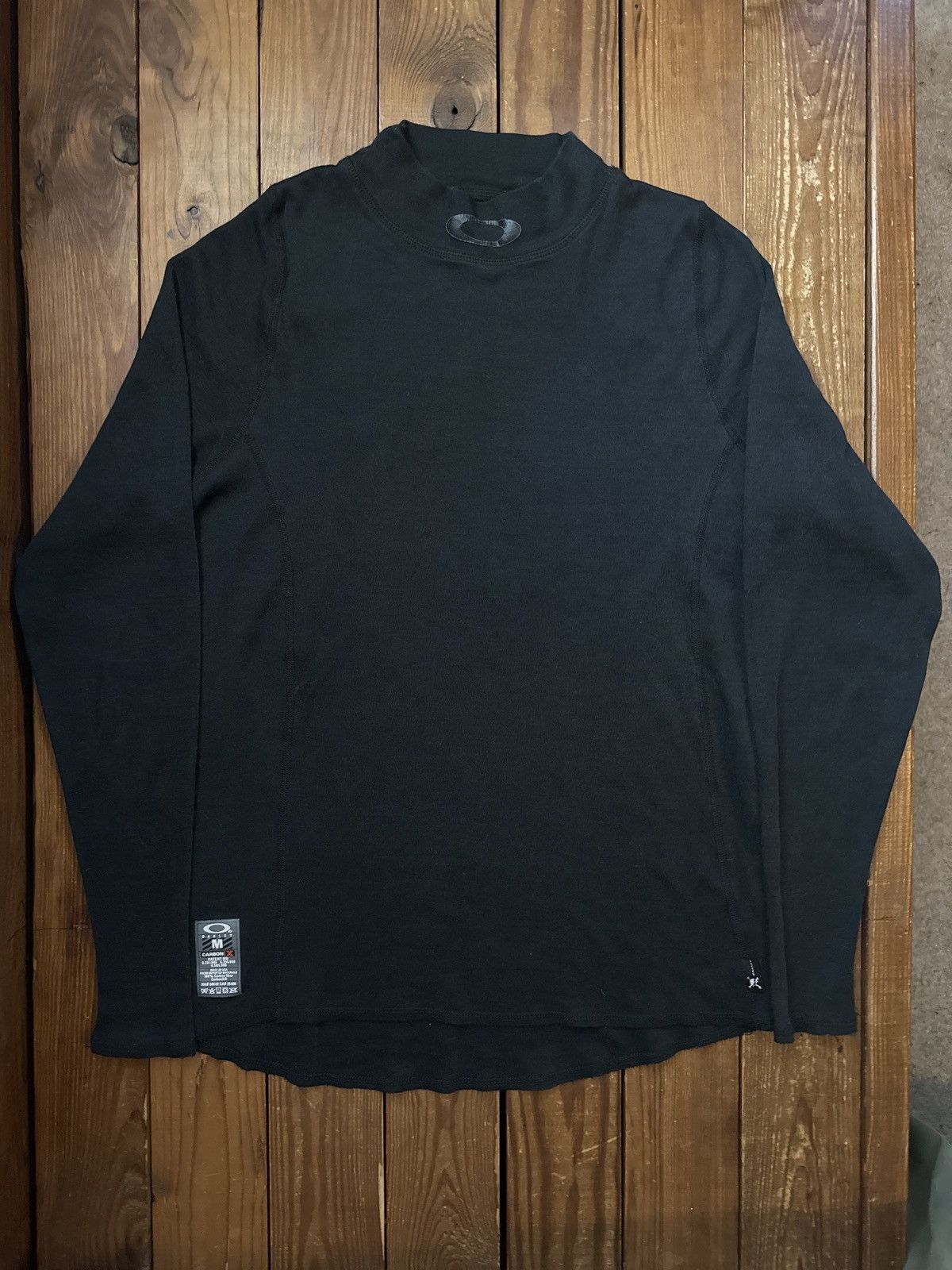 Oakley Vintage Y2K Oakley Carbon X Tactical Base Layer Black Shirt Size US M / EU 48-50 / 2 - 1 Thumbnail