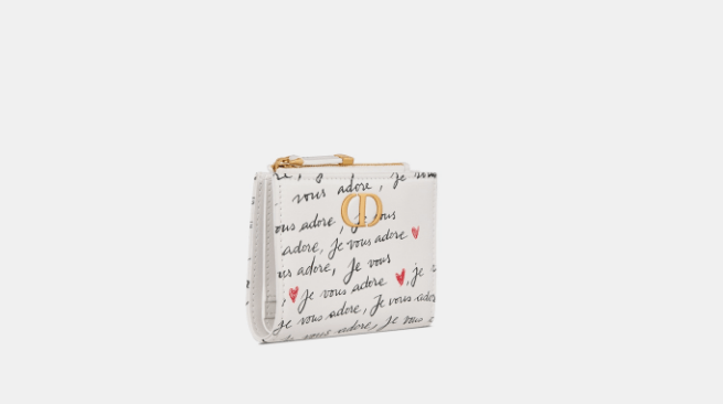 Dior o1w1db10525 S5173U Size : OS / Caro Dahlia Wallet in White Size ONE SIZE - 1 Thumbnail
