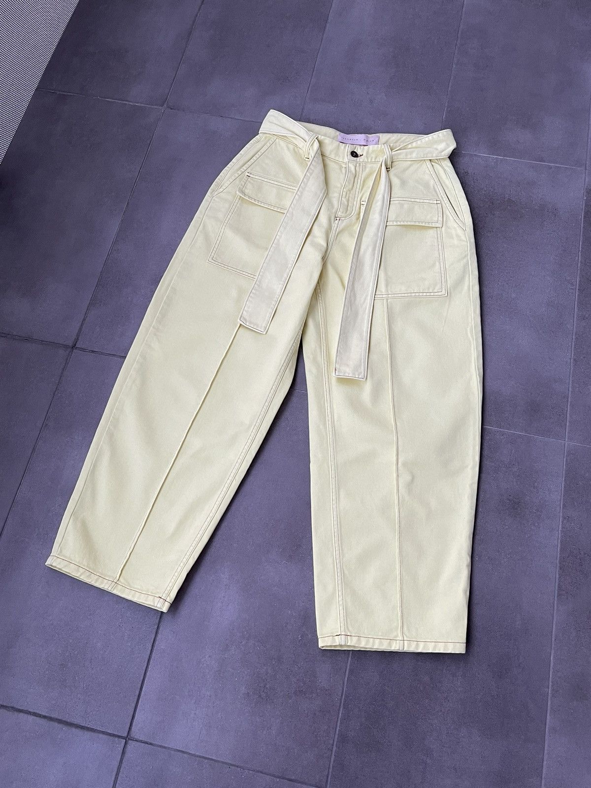 Other !DS! SS22 Lukhanyo Mdingi Belted Yellow Denim Pants Size US 30 / EU 46 - 7 Thumbnail