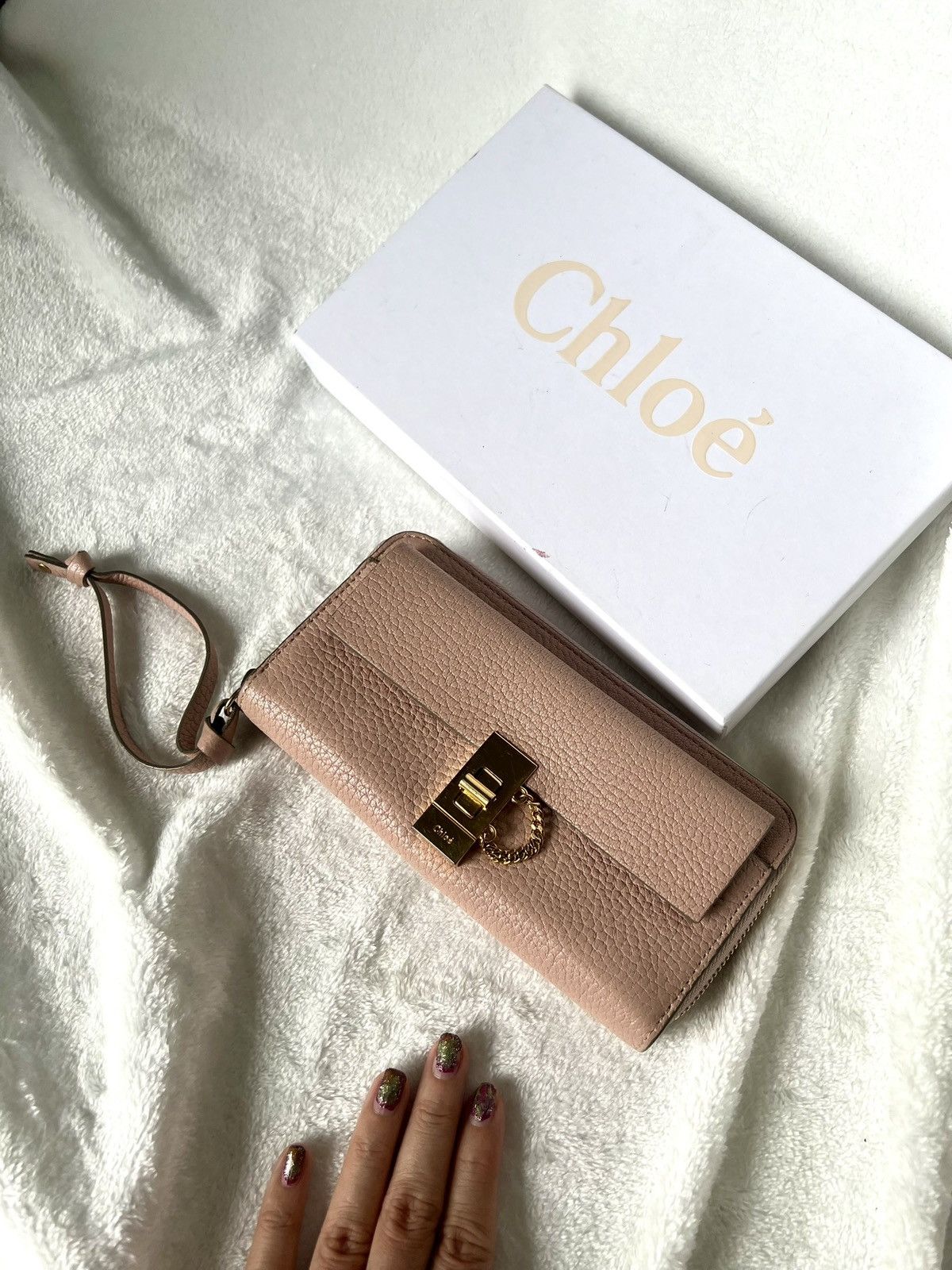 Chloe Chloe Drew Long Wallet – Dusty Pink Size ONE SIZE - 23 Thumbnail