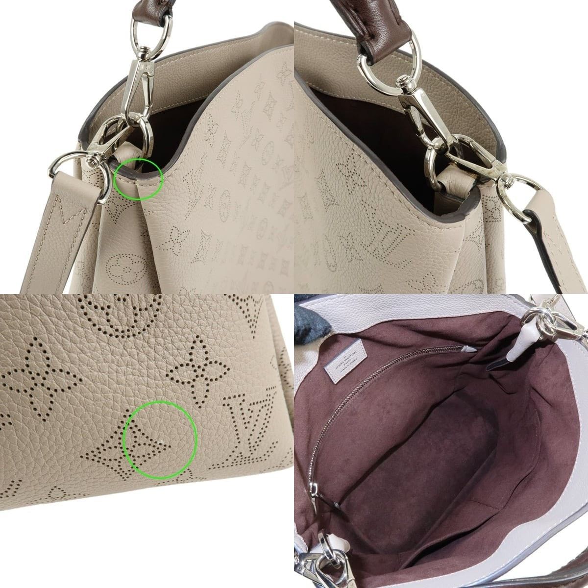 Louis Vuitton Louis Vuitton Mahina Babylone PM Calfskin Shoulder Bag Beige Size ONE SIZE - 4 Thumbnail