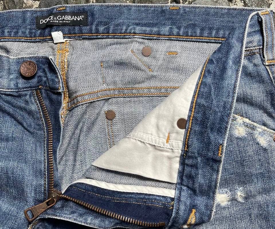 Dolce & Gabbana Dolce Gabbana - Plated Logo Denim Jeans Size US 36 / EU 52 - 5 Thumbnail