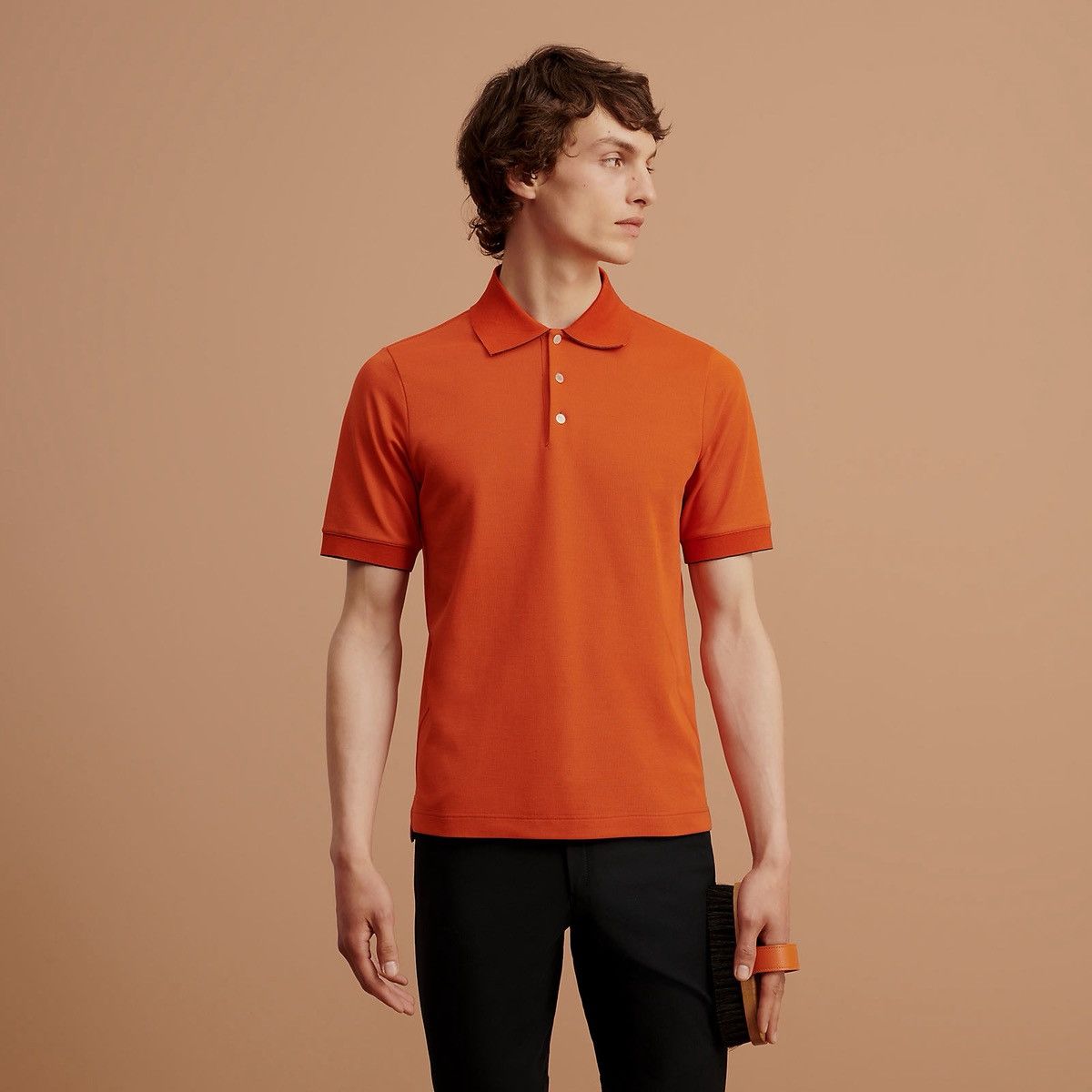 Designer × Hermes Rare Hermes Sellier Polo T-Shirt archive rare