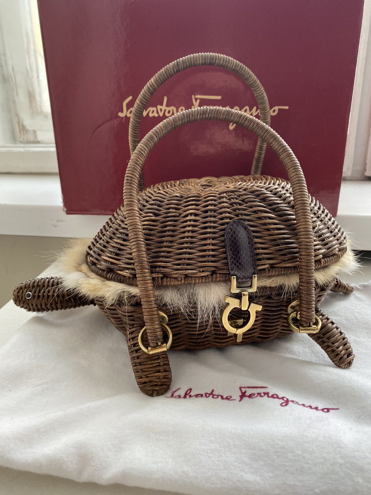 Salvatore Ferragamo × Vintage Ferragamo Limited Designer Turtle Bag Size ONE SIZE - 2 Thumbnail
