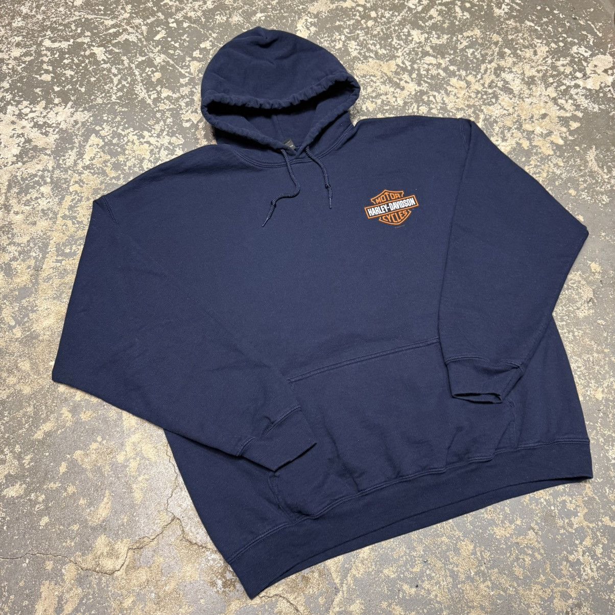 Harley Davidson Vintage Harley Davidson Orlando Navy Hoodie Sweatshirt Size US XL / EU 56 / 4 - 12 Thumbnail