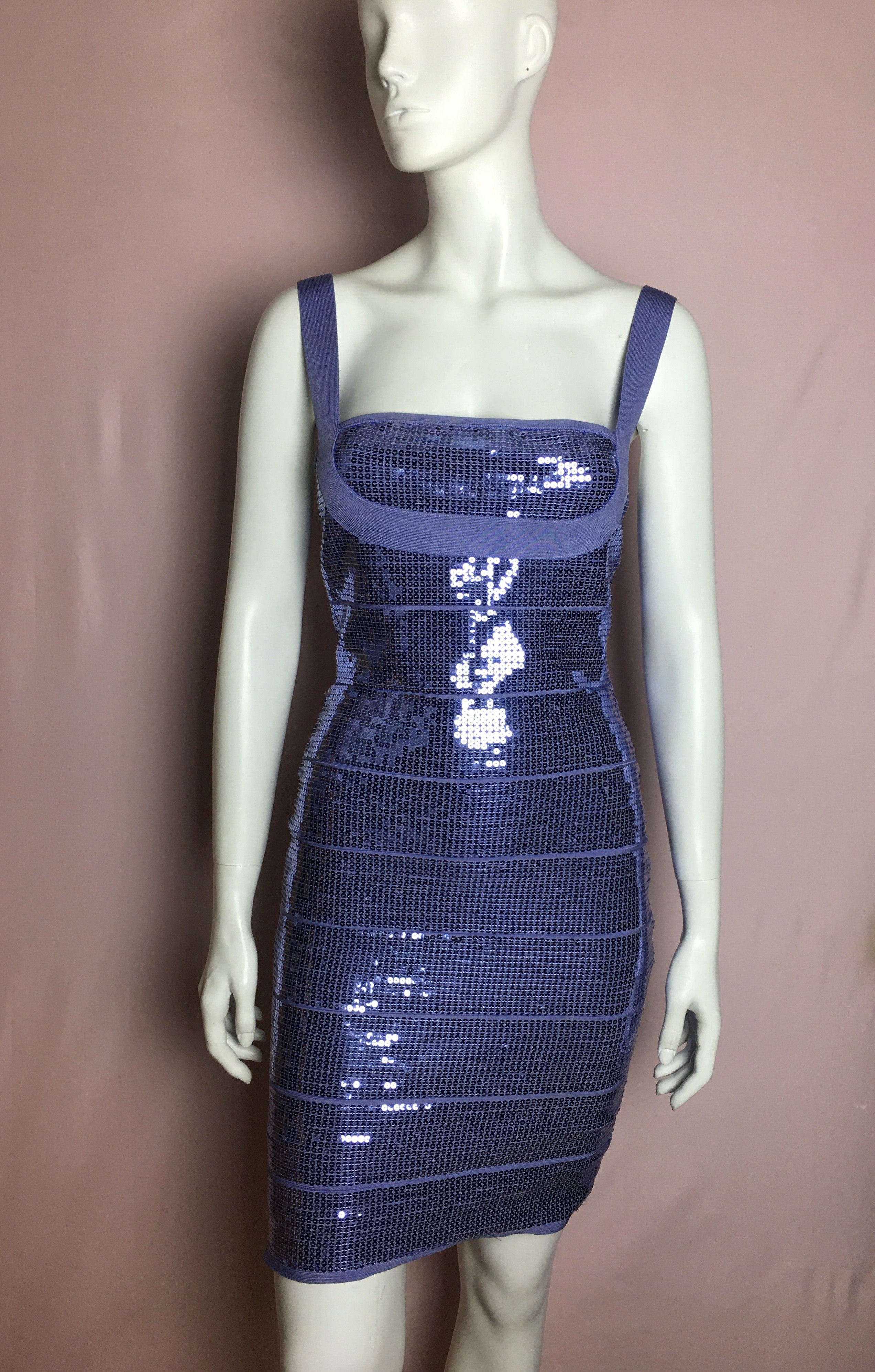 Herve Leger Herve Leger Katherine Purple Bandage Cocktail Dress Size S / US 4 / IT 40 - 2 Thumbnail