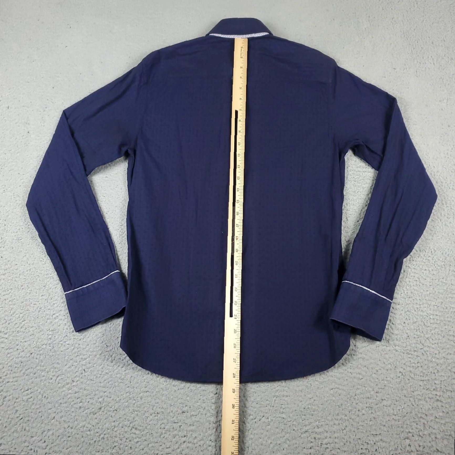 Vintage VINTAGE Stone Rose Shirt Mens Size 1 Navy Blue Casual Button Up Long Sleeve Size US XS / EU 42 / 0 - 3 Thumbnail