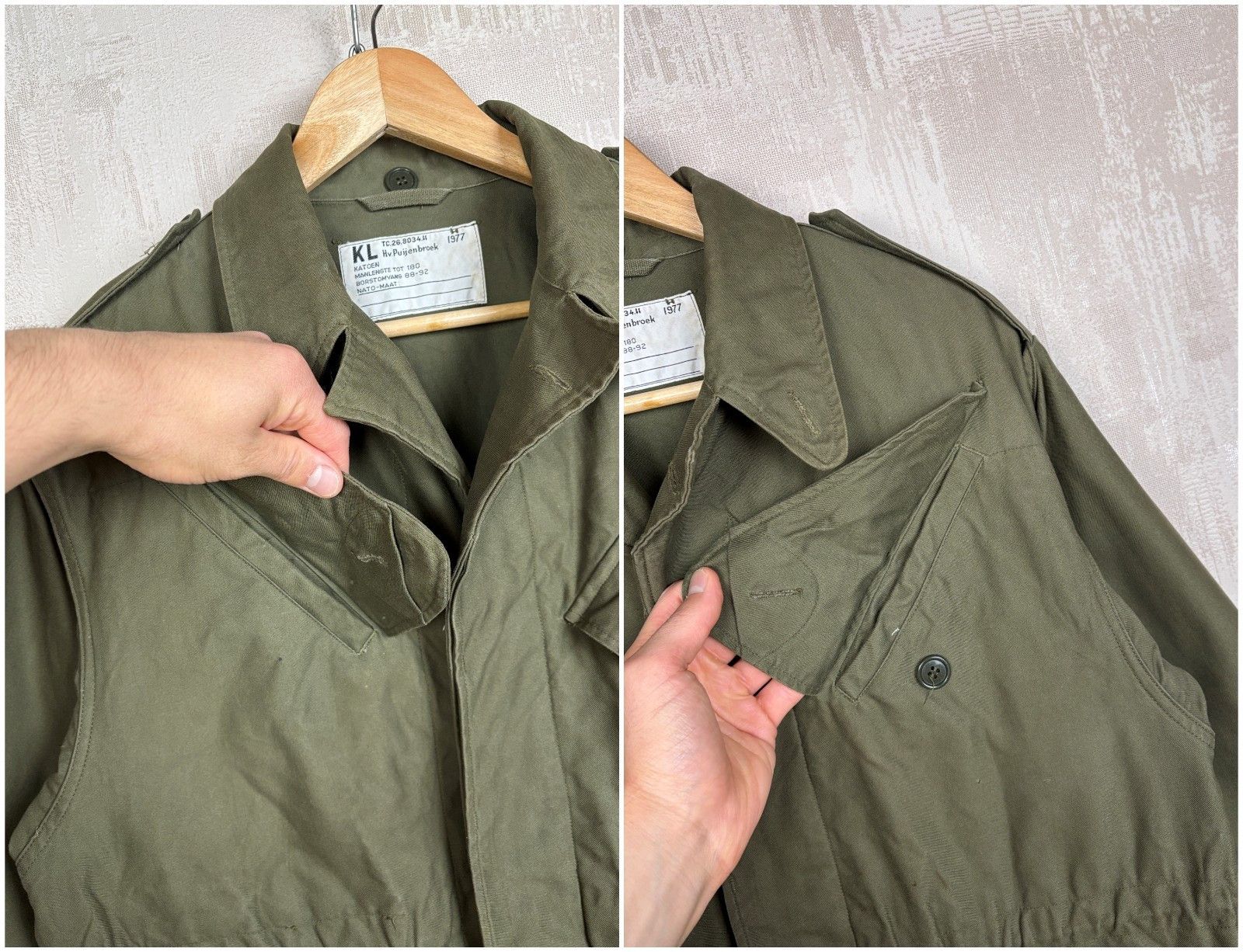 Vintage Vintage Dutch Army Field Jacket 1977 Military Utility Jacket Size US M / EU 48-50 / 2 - 10 Thumbnail