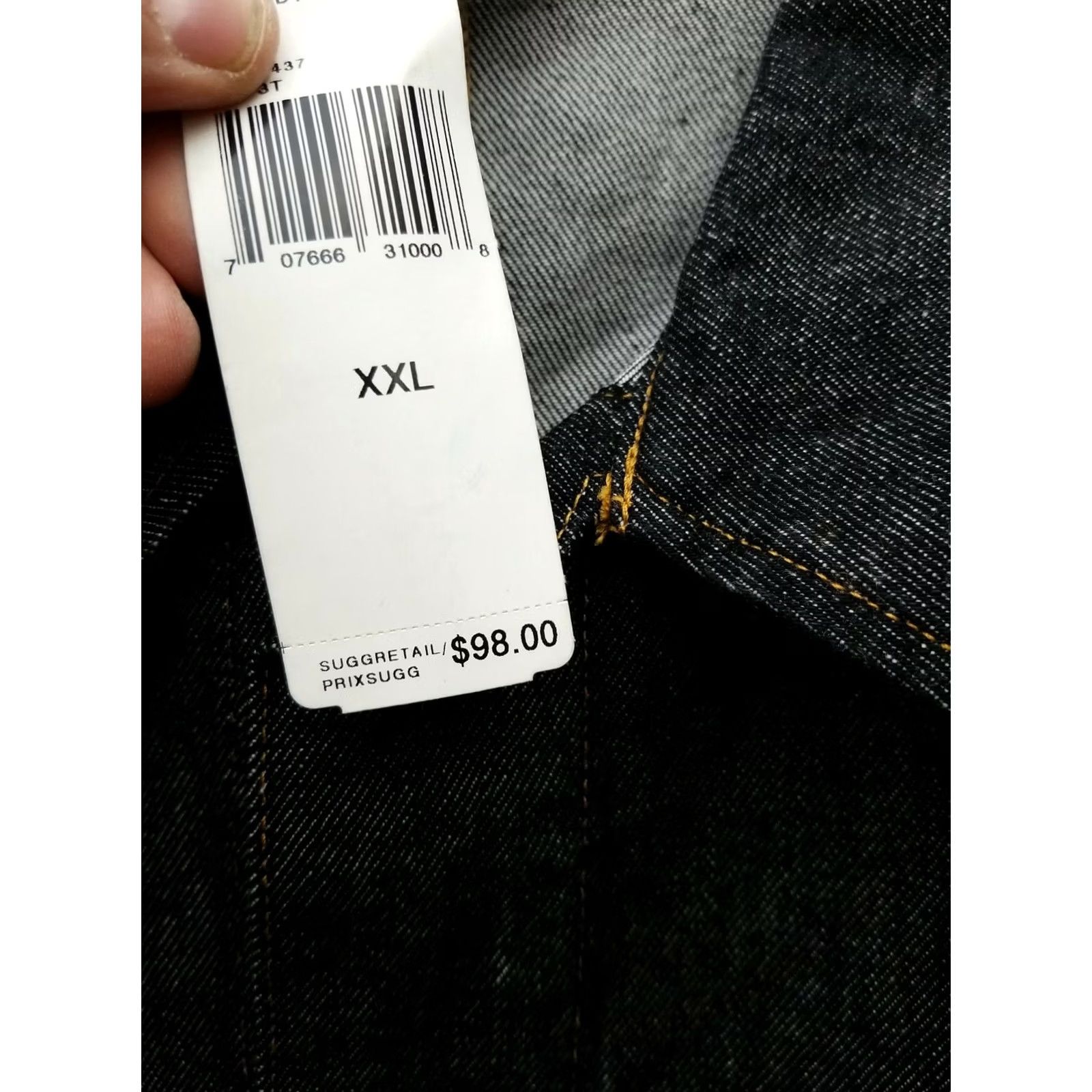 Vintage VINTAGE Polo Jeans Company Barn Coat Button Up Jacket Black Denim Mens 2XL 29 Chest 34 Length Size US XXL / EU 58 / 5 - 4 Thumbnail