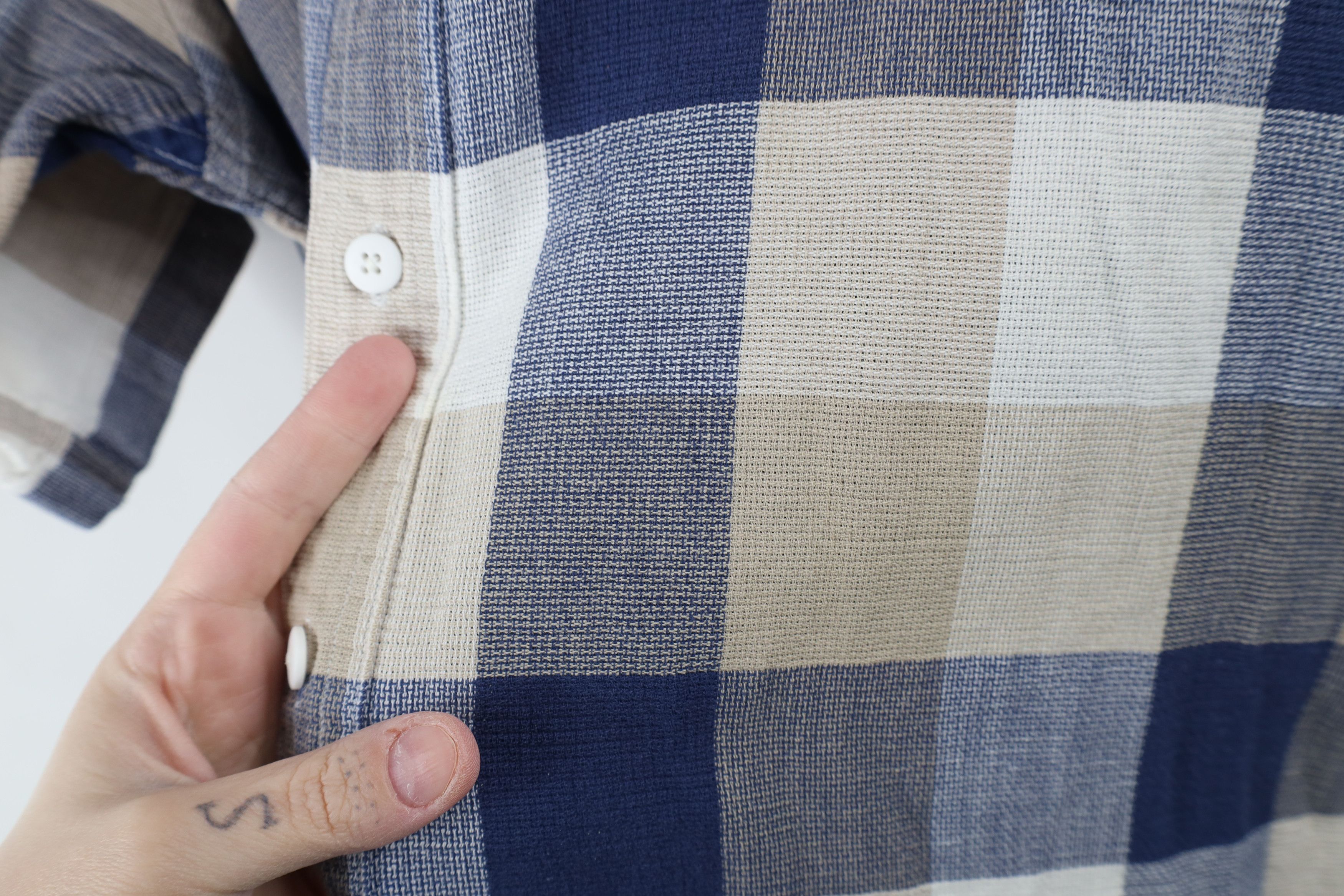 L.L. Bean × Vintage Vintage 90s LL Bean Cool Weave Short Sleeve Button Shirt Size US XXL / EU 58 / 5 - 7 Thumbnail